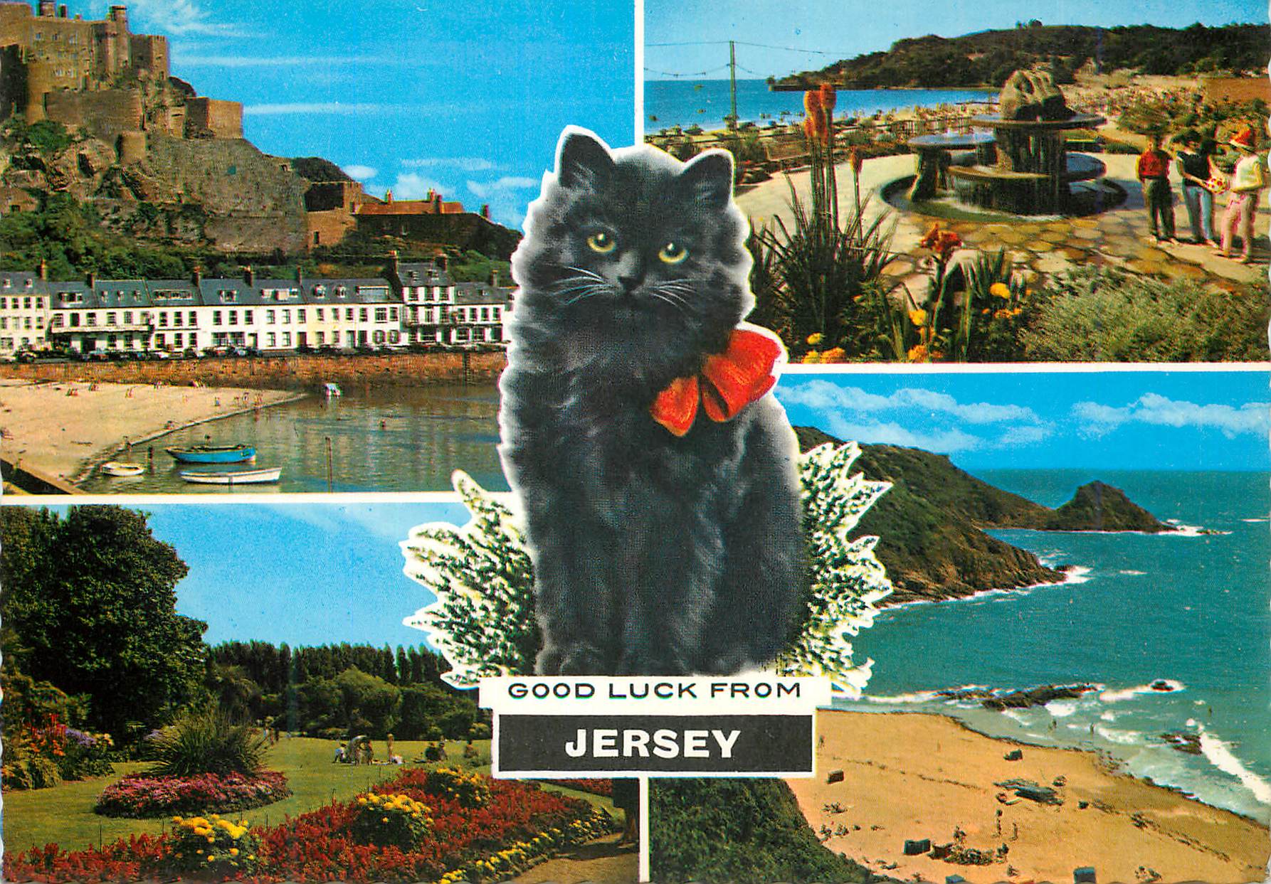 CPM Jersey Mont Orgueil Castle St Brelade's Bay Howard Davis Park Portlet Bay Chat