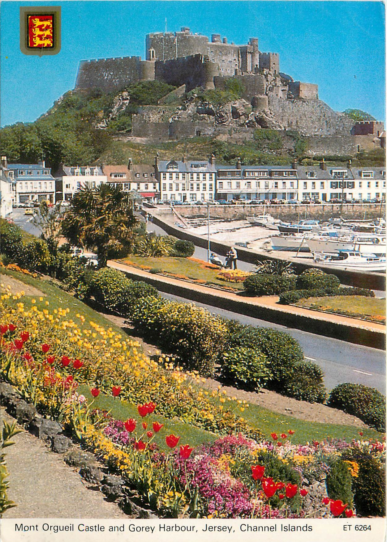 CPM Mont Orgueil Castle and Govey Harbour Jersey Channel Islands