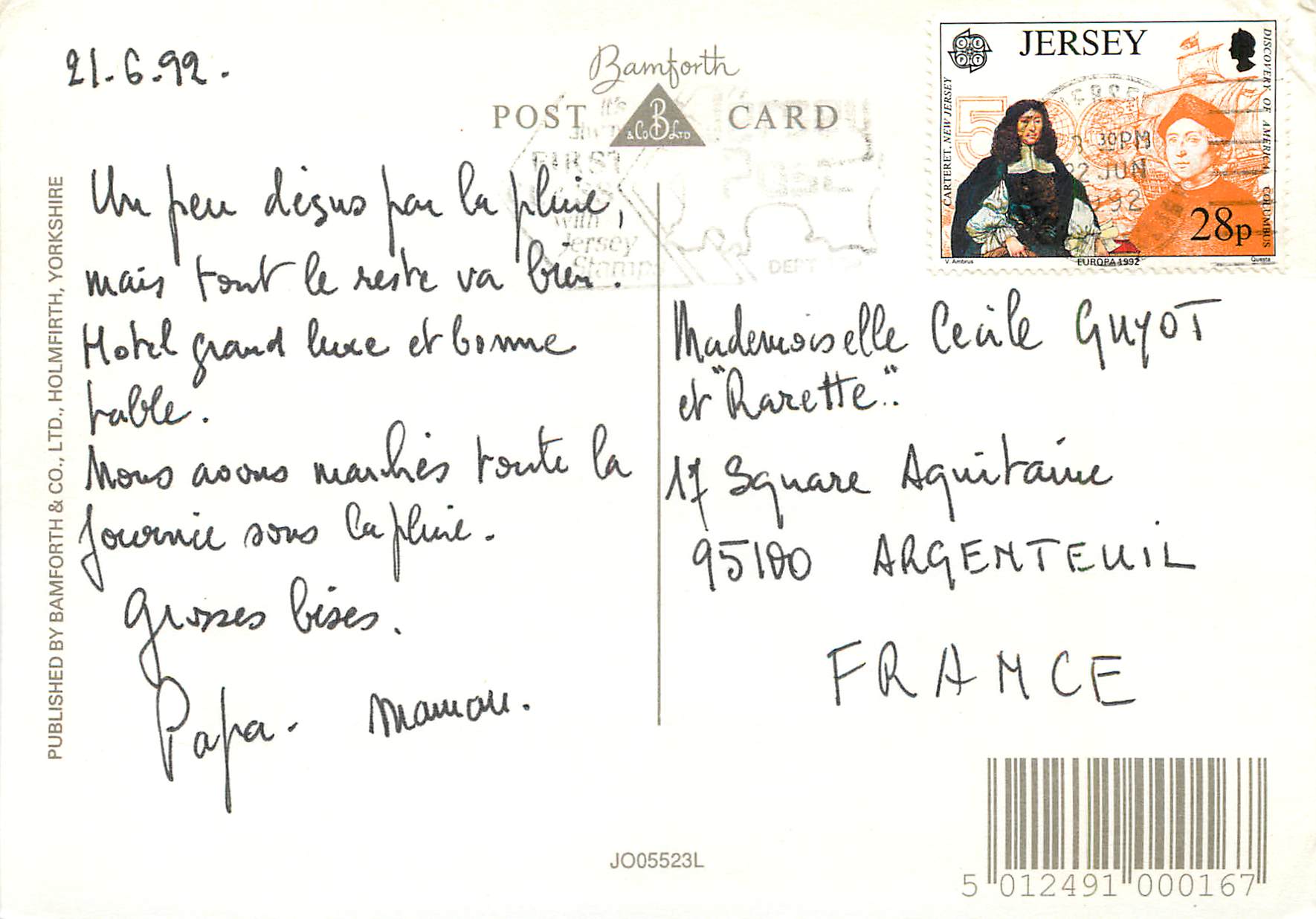 CPM St Helier Jersey — Rückseite