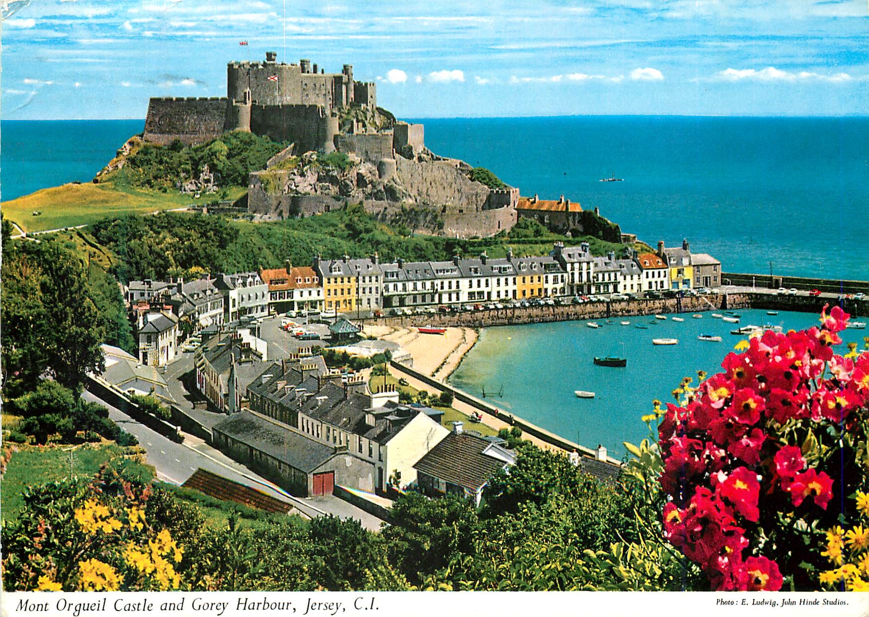 CPM Mont Orgueil Castle and Govey Harbour Jersey CI