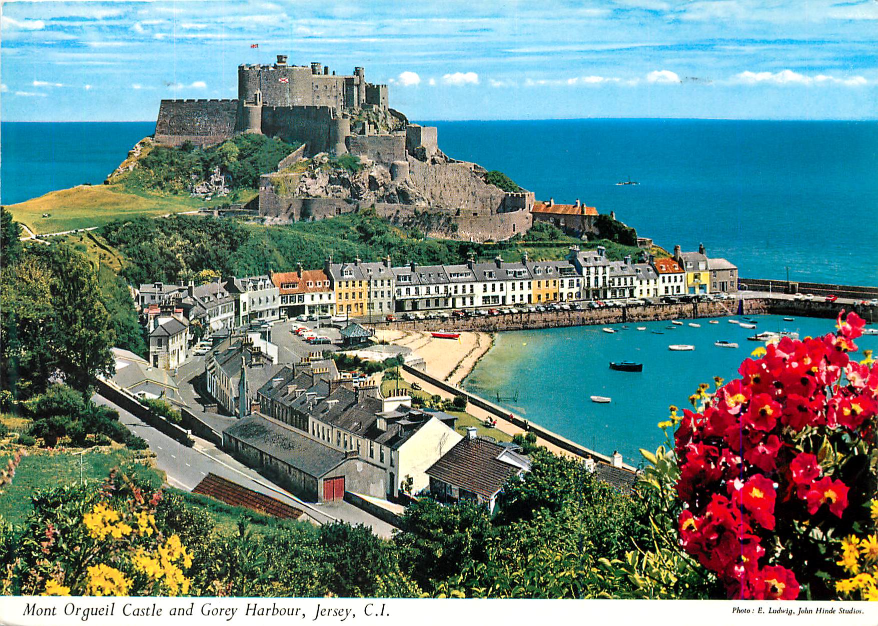 CPM Mont Orgueil Castle and Gorey Harbour Jersey CI