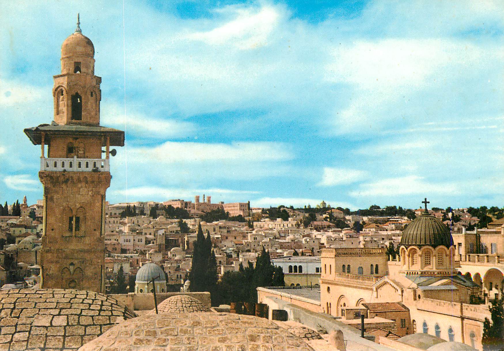 CPM Jerusalem Vue Generale a Droite Couvent de l'Ecce Homo