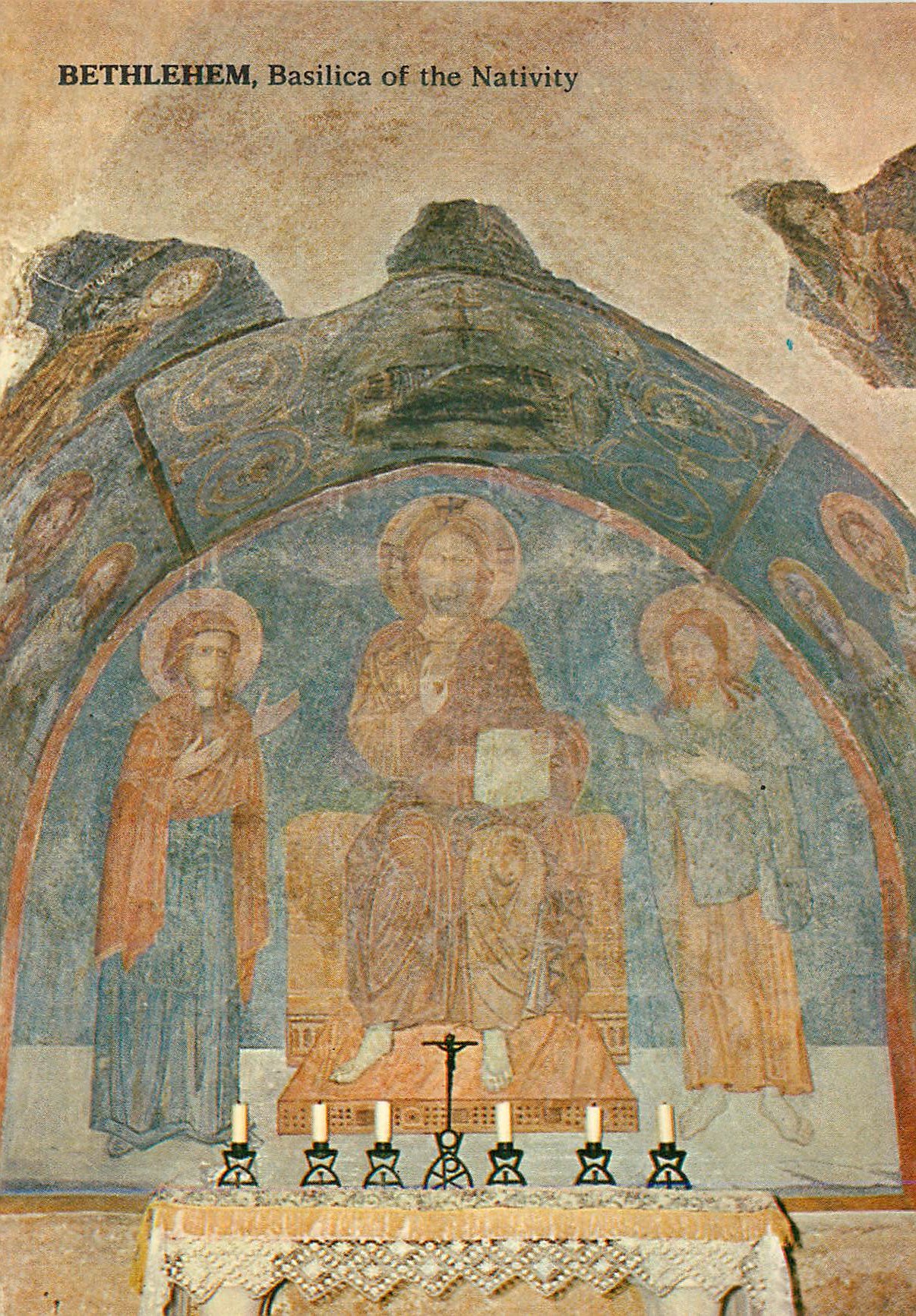 CPM Bethleem Basilique de la Nativite la Chapelle de St Helene Fresque Bysantine le Christ Enseignant
