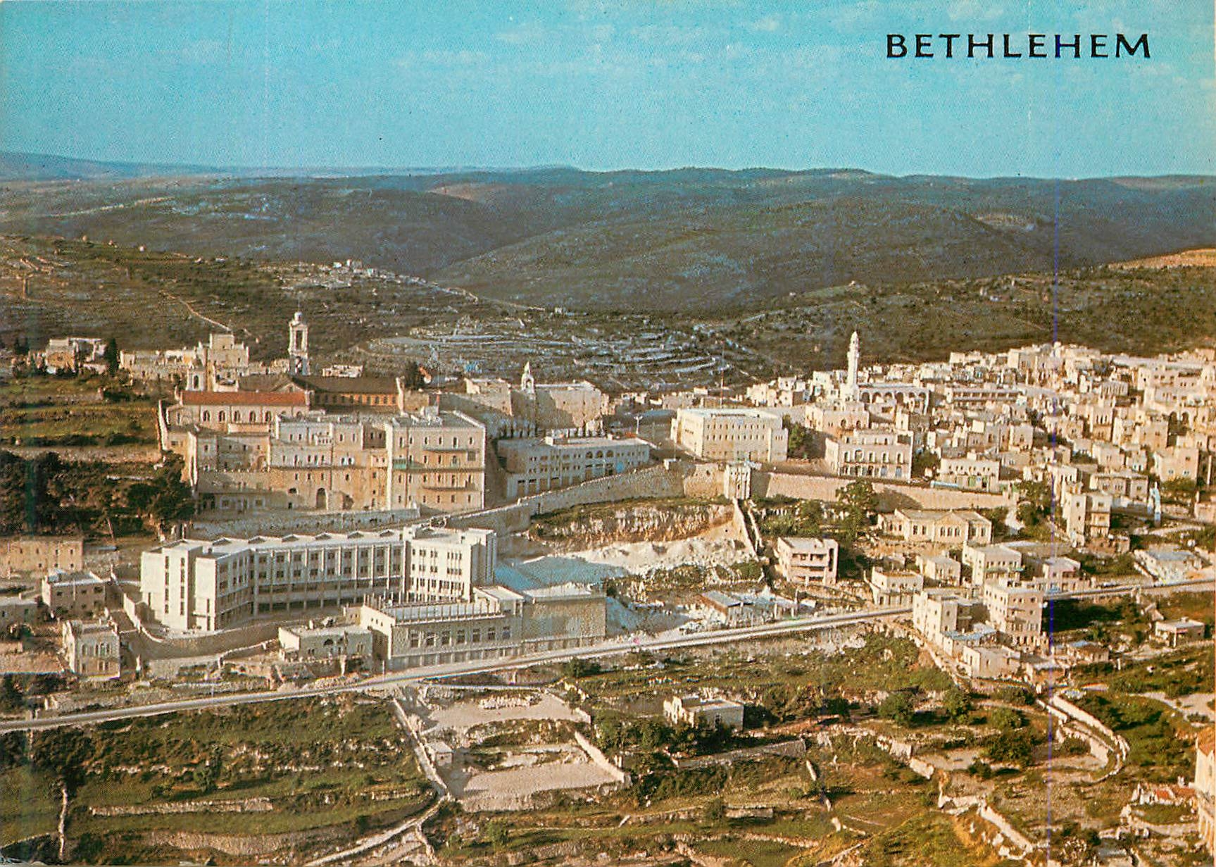 CPM Bethleem Vue Partielle a Gauche l'Eglise de la Nativite