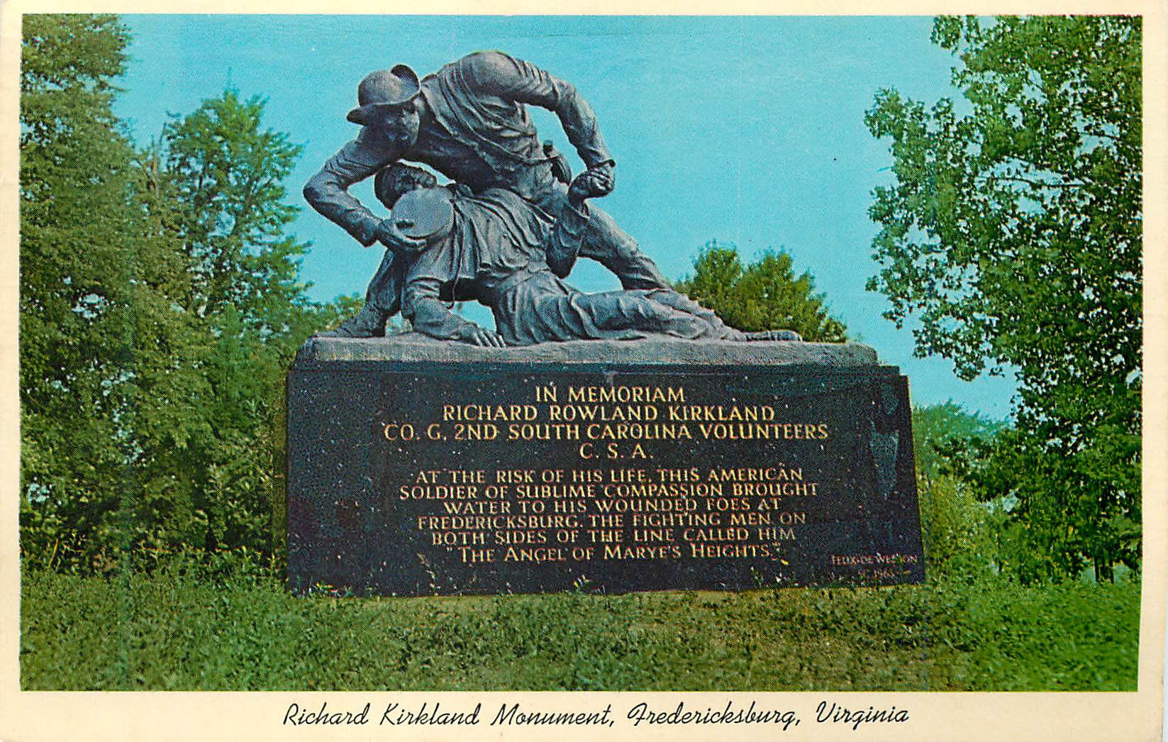 CPM Richard Kirkland Monument Fredericksburg Virginia