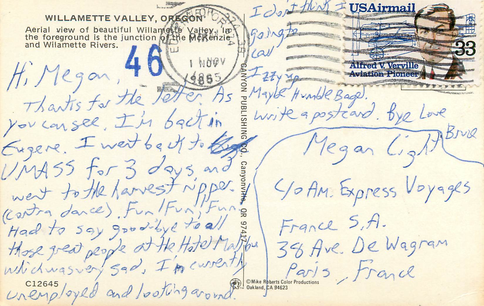 CPM Willamette Valley Oregon — Back
