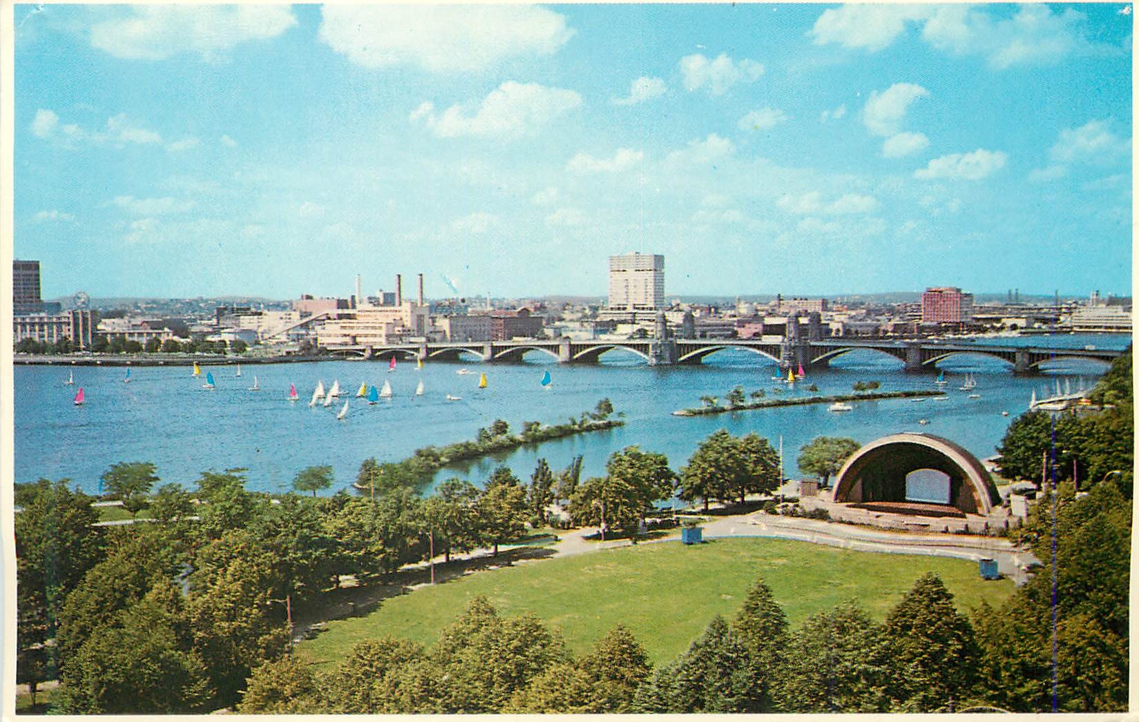 CPM Showing the Longfellow Bridge Spanning The Basin Between Boston and Cambridge Mass