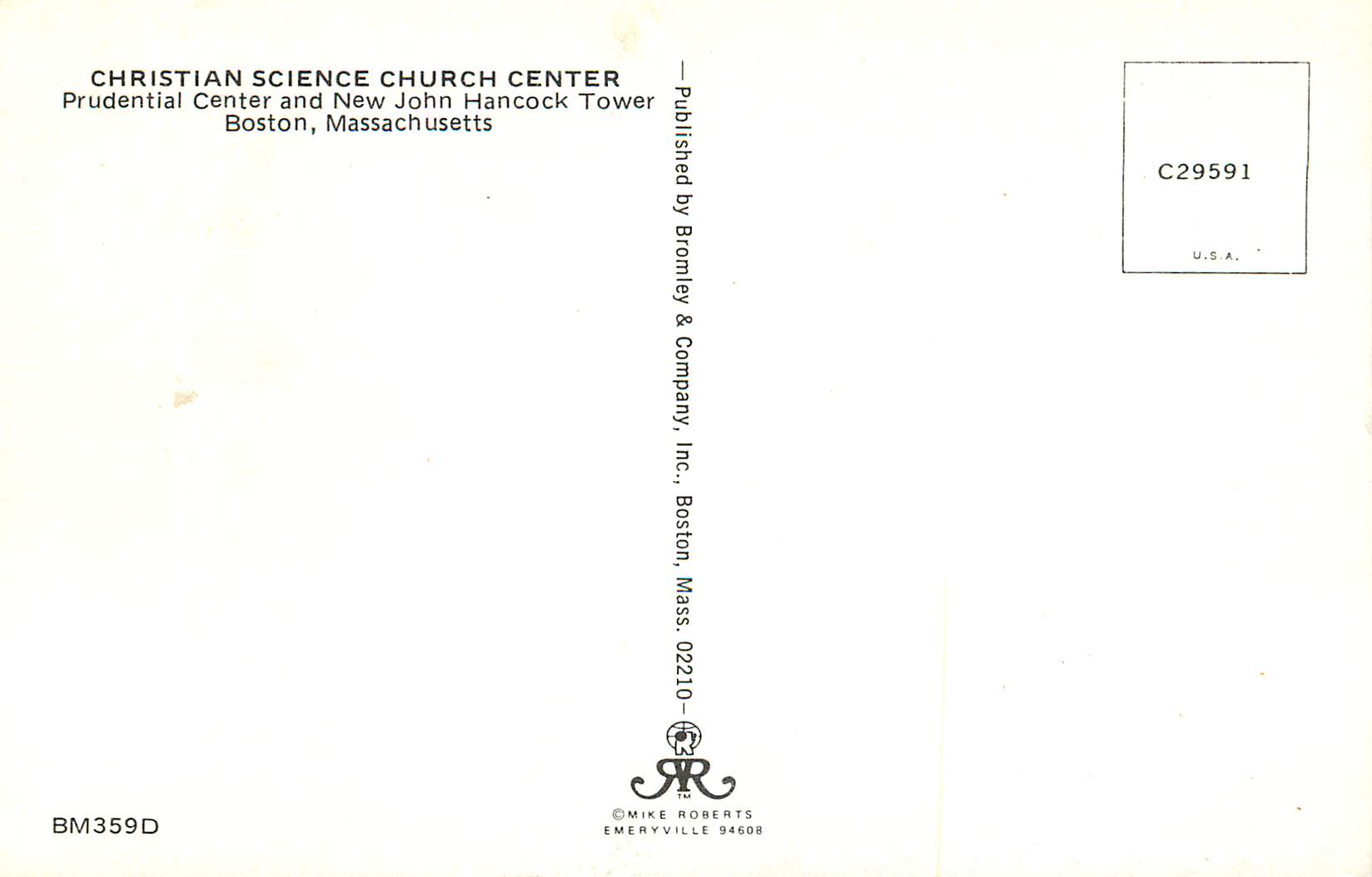 CPM Christian Science Church Center — Rückseite