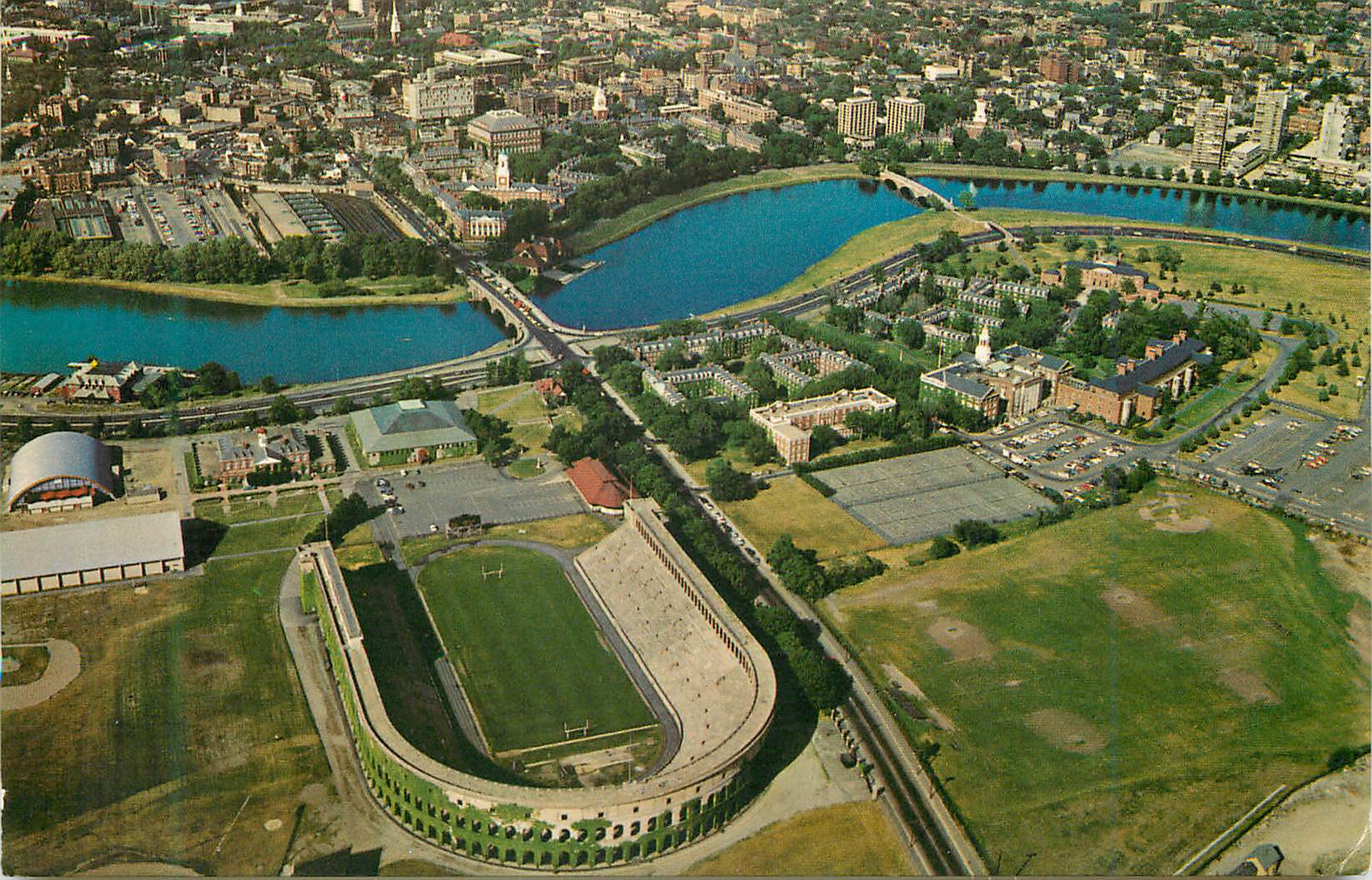 CPM Harvard Stadium and Buildings of the Harvard Shool of Business Administration Cambridge Mass