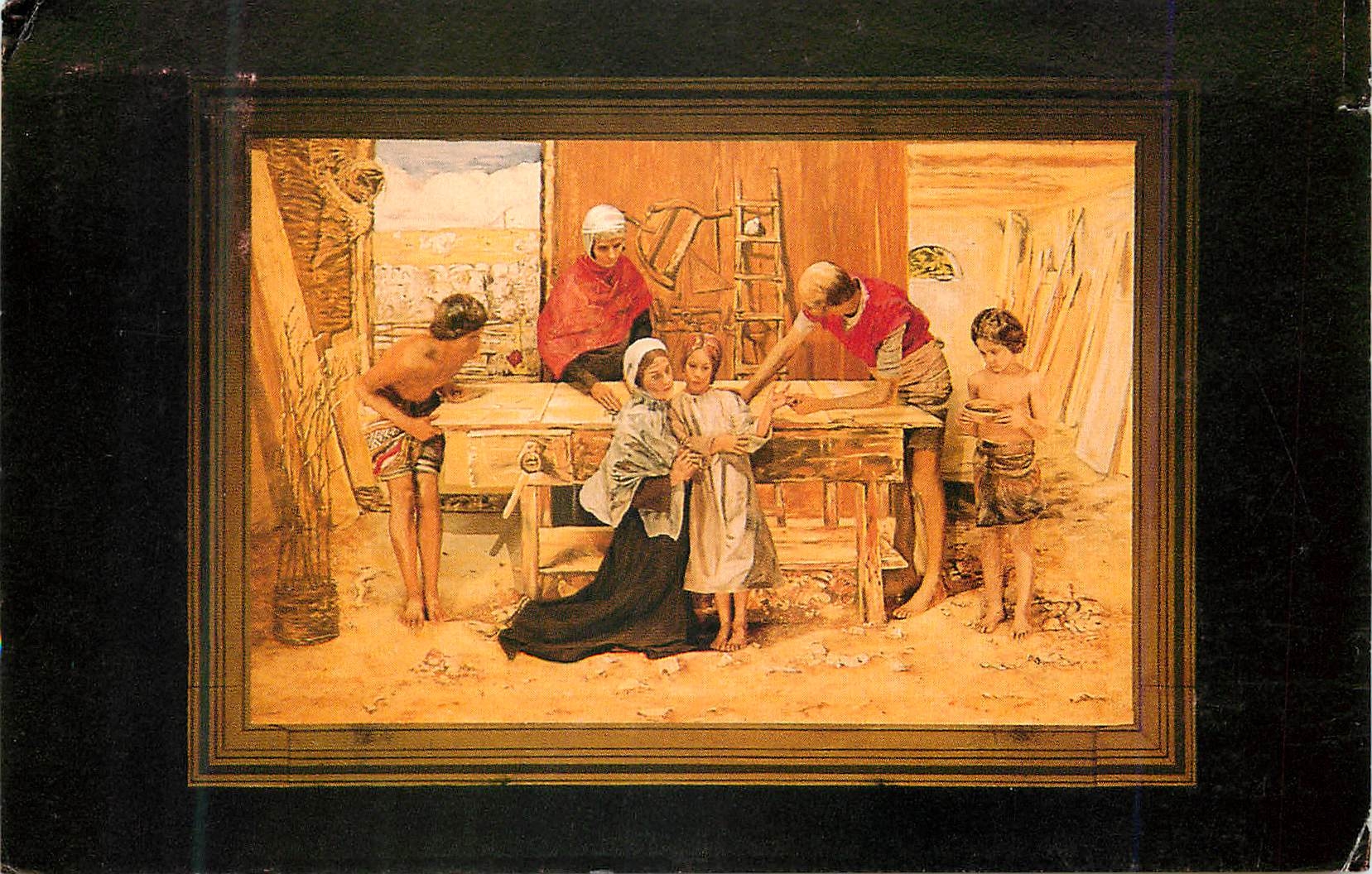 CPM Christ in the House of HIs Parents John Everett Millais' Famous OIl Painting IS in The tate Gallery London This is a