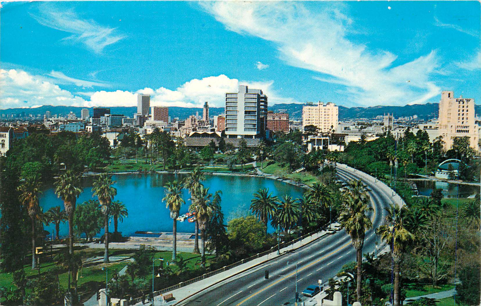 CPM World Famous wilhire BLDV and Beautiful McArthur Park Los Angeles California