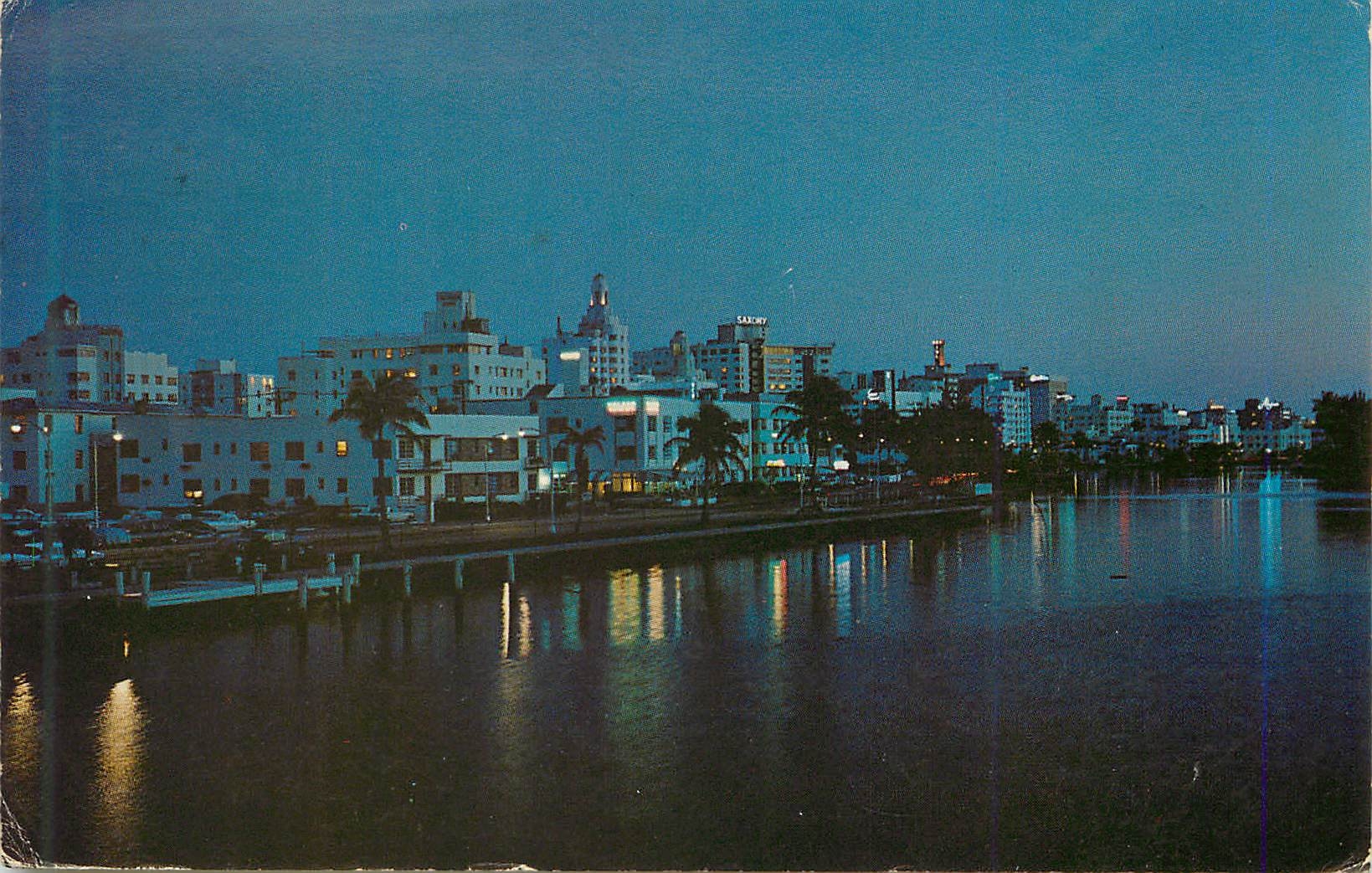 CPM Looking South Arthur Godfrey Bridge Over Indian Creek Miami Beach Florida