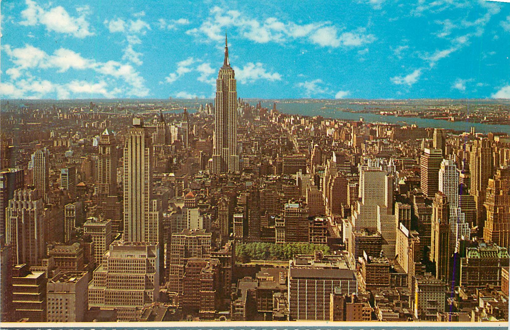 CPM Empire State Building rises Majestically Above this Panoramic VieNew to the New York City