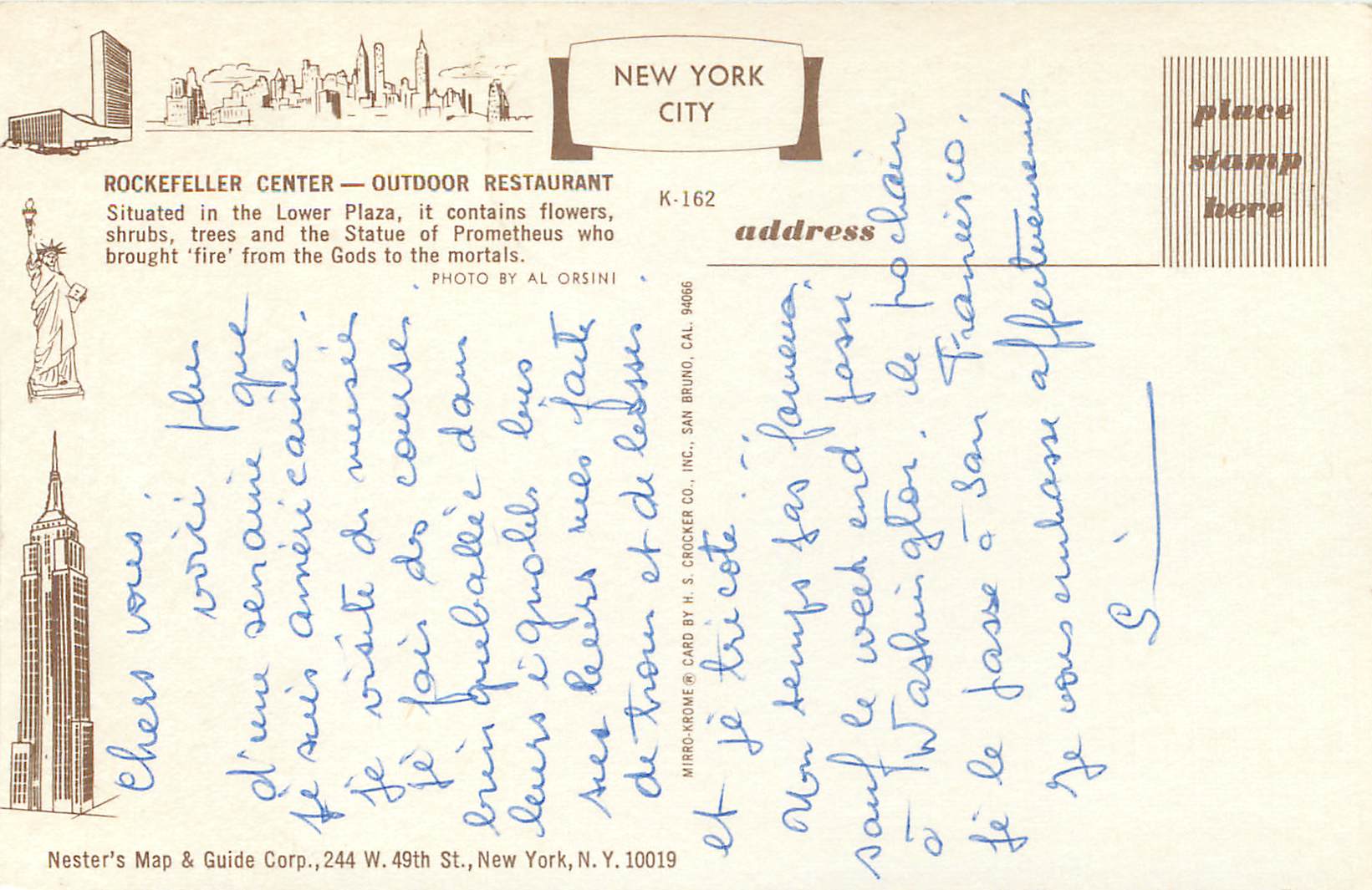 CPM Rockefeller Center Outdoor Restaurant Situated in the Lower Plaza — Rückseite
