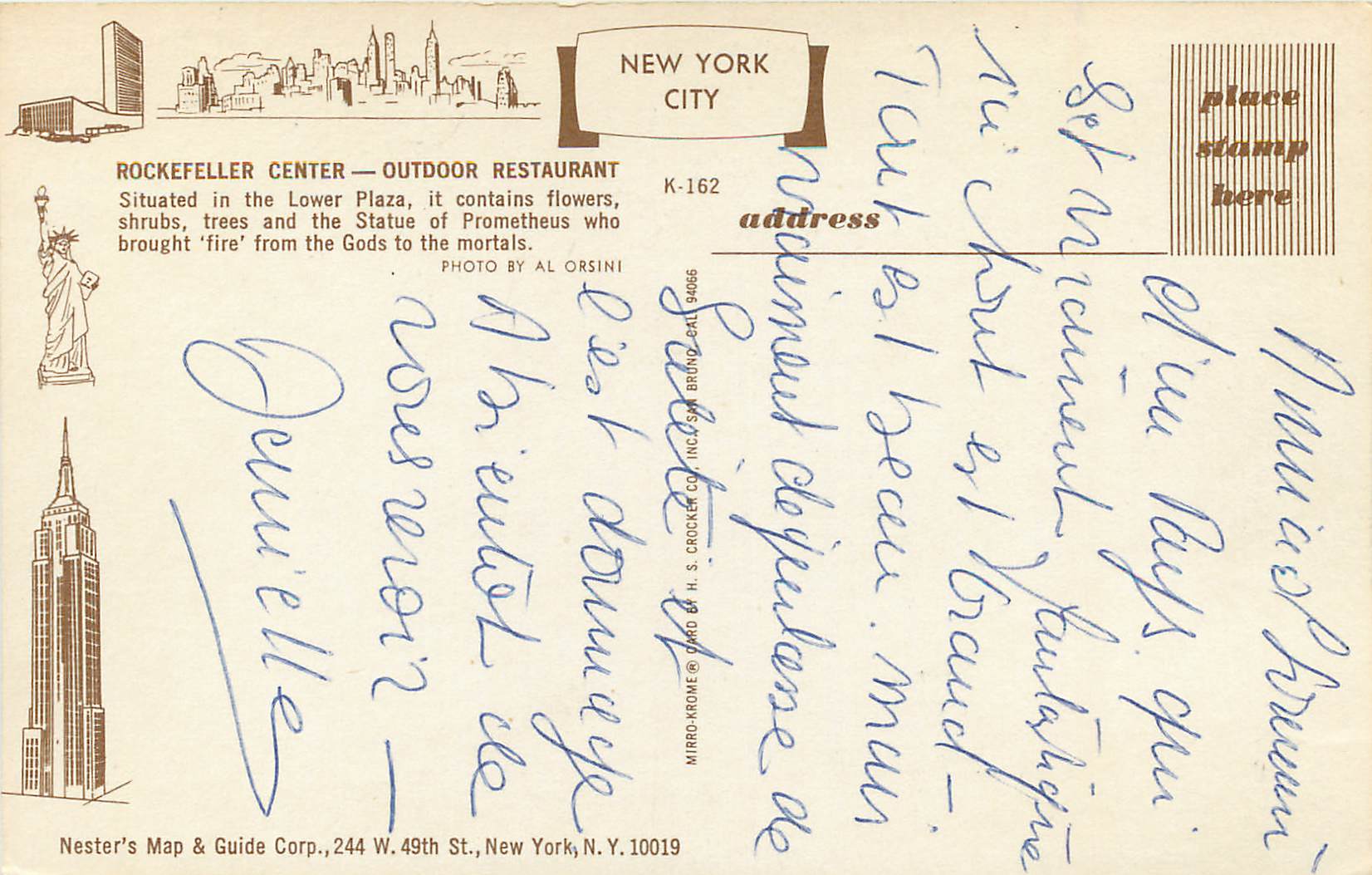 CPM Rockefeller Center Outdoor Restaurant Situated in the Lower Plaza — Rückseite