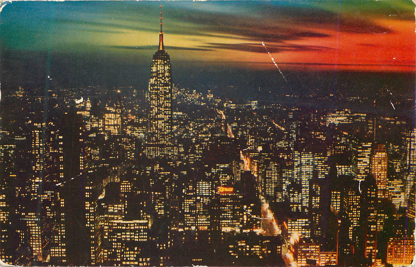 CPM New York City Looking South By Night