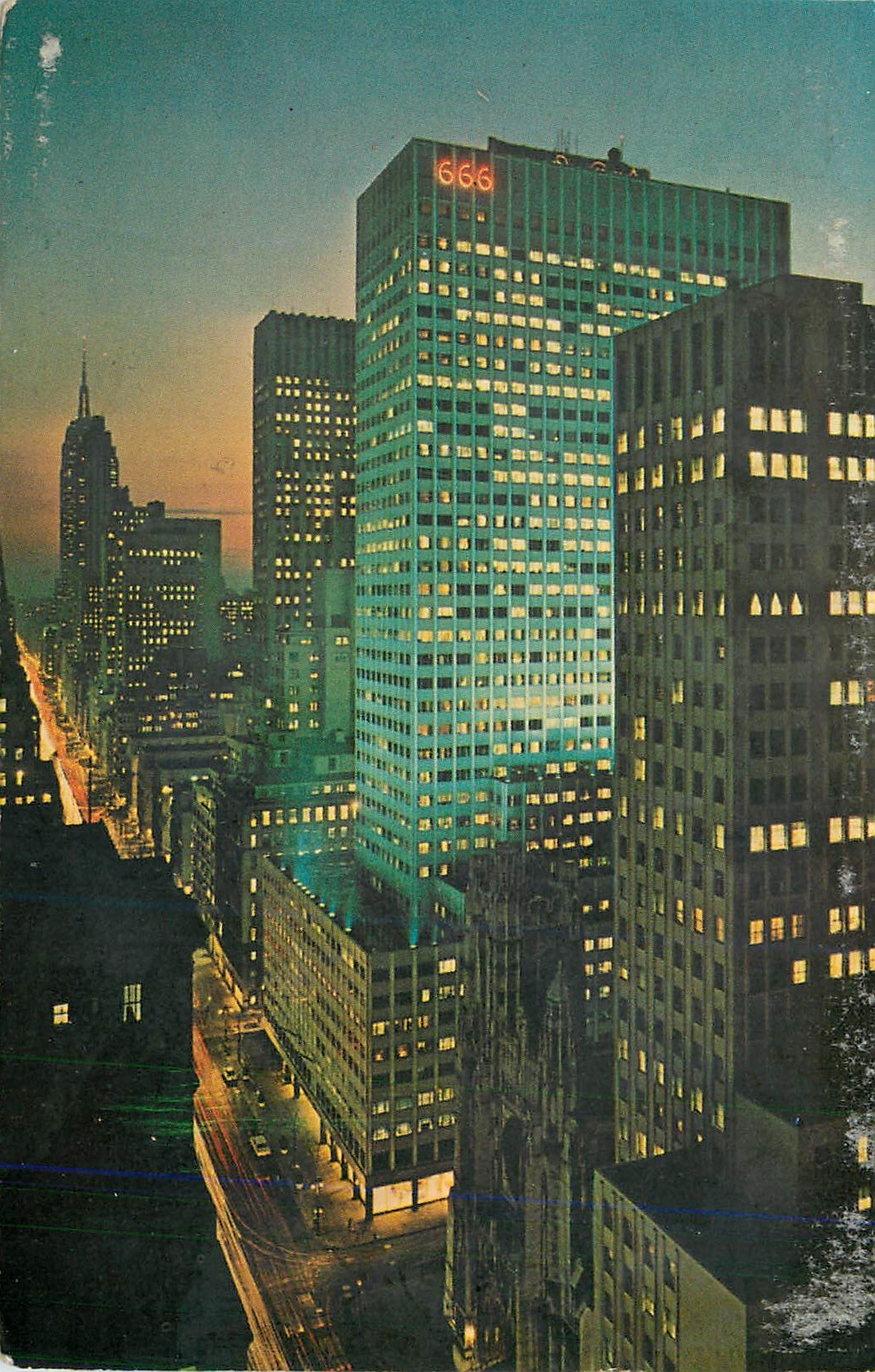 CPM View Looking South Along New York City