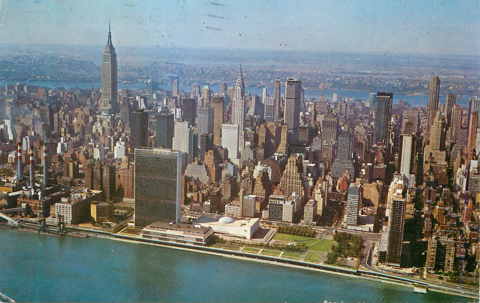 CPM United Nations Buildings Empire State Buildings Pan Am Buildings New York City