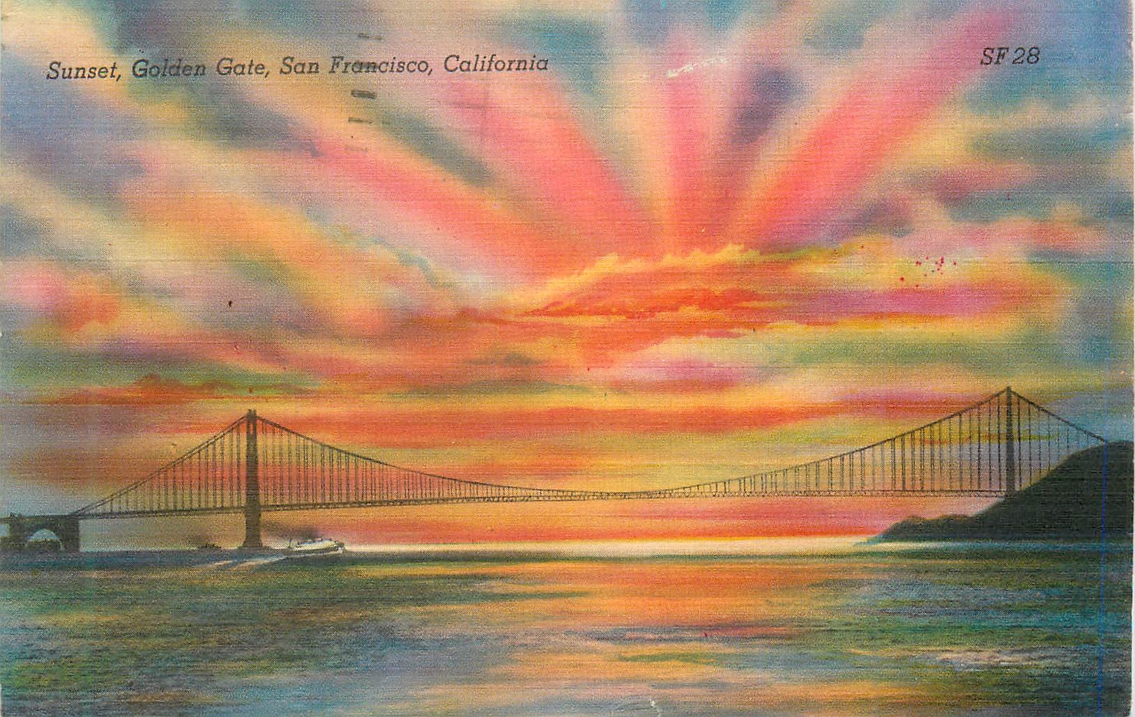 CPM Sunset Golden Gate San Francisco California