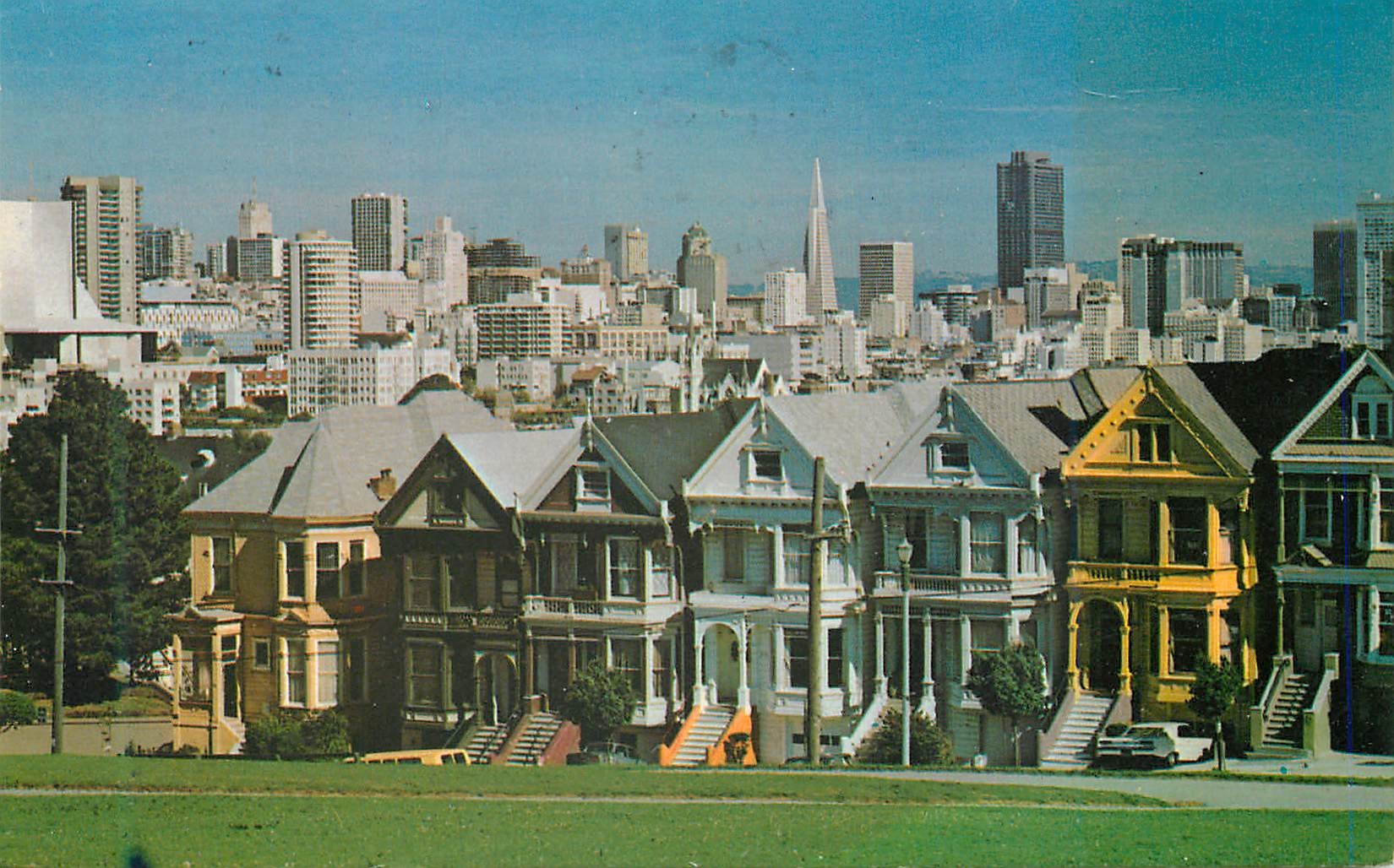 CPM Old and New San Francisco Victorian Houses
