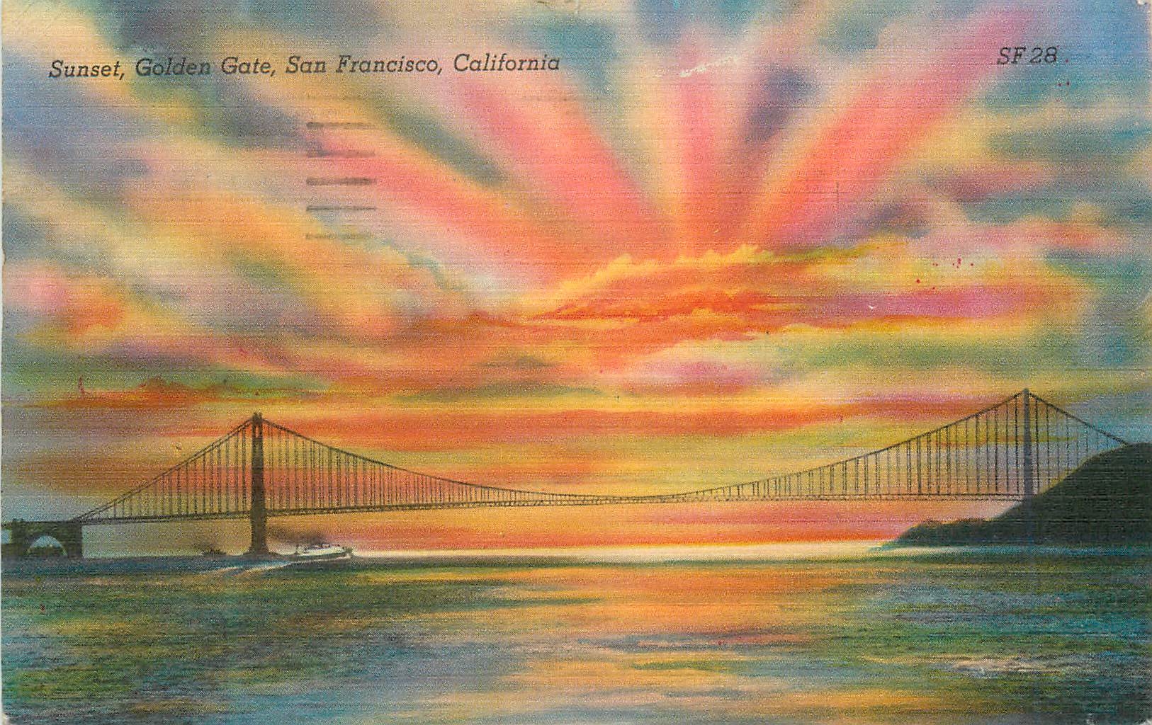 CPM Sunset Golden Gate San Francisco California