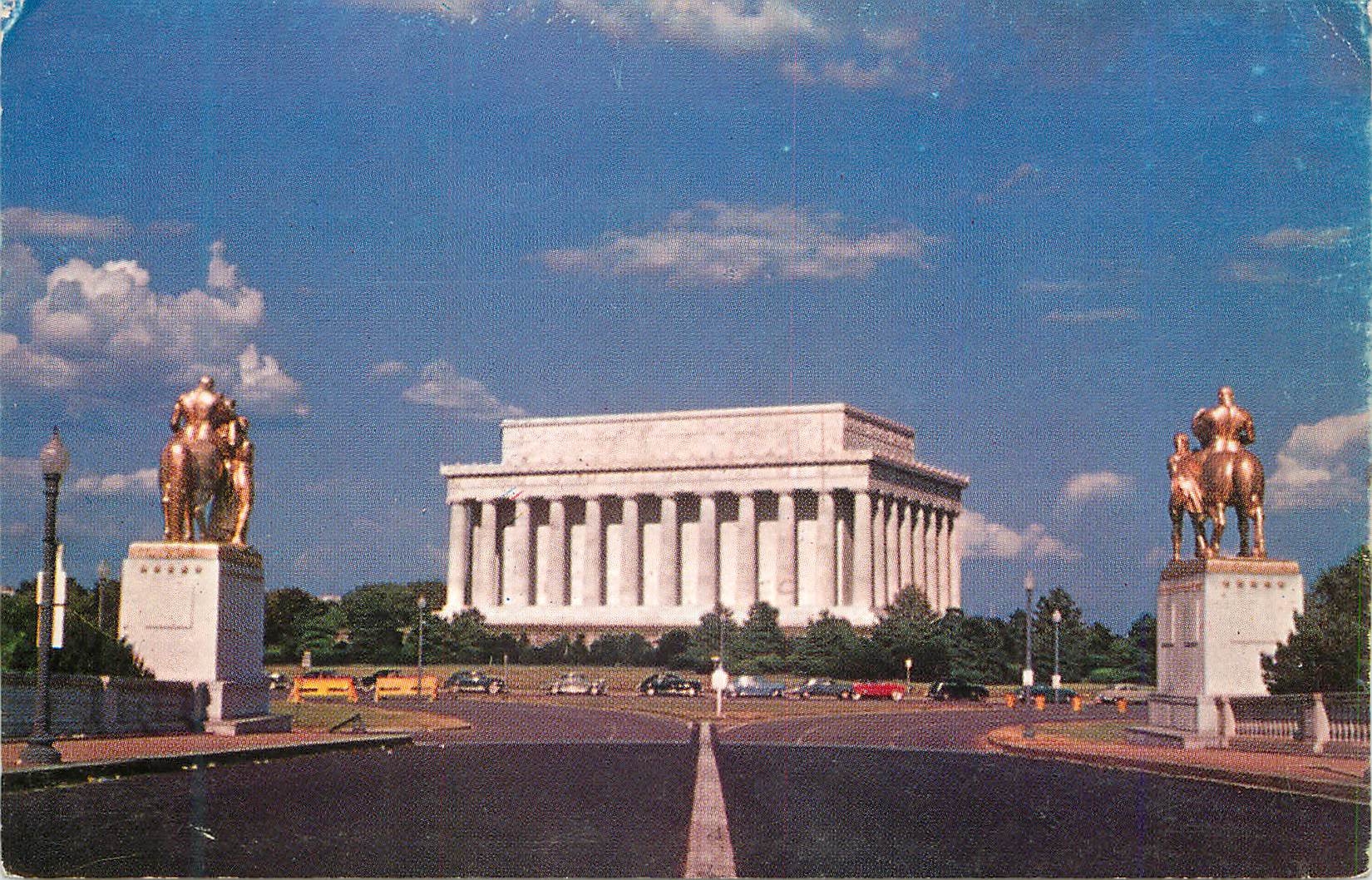 CPM Lincoln Memorial Washington DC this White Marble Temple was Completed in 1922