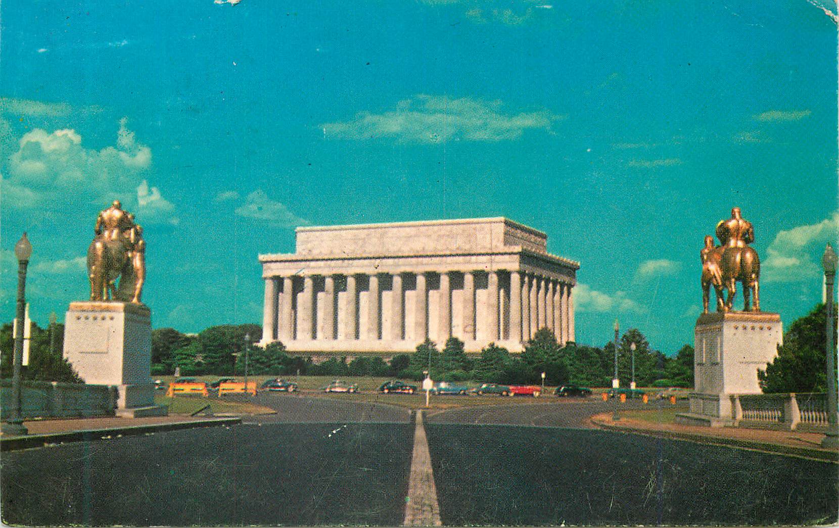 CPM Lincoln Memorial Washington DC this White Marble Temple was Completed in 1922