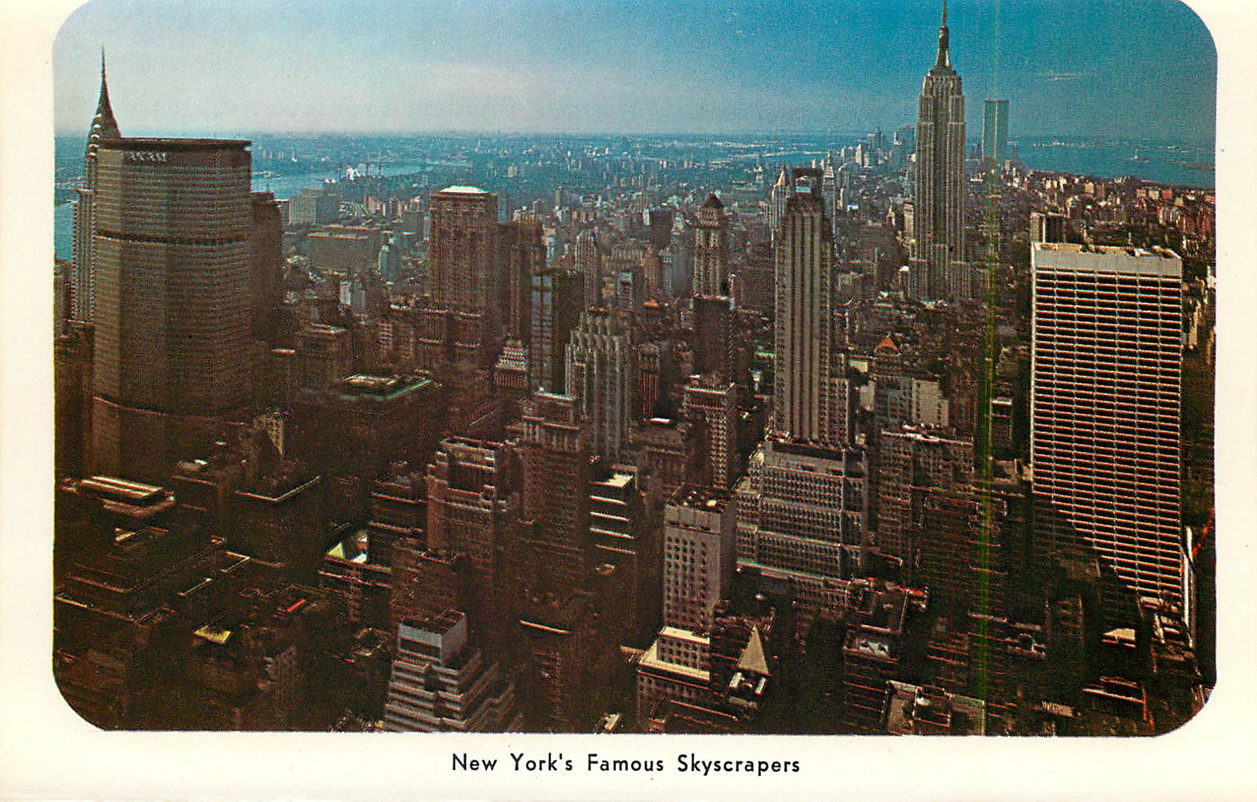 CPM George Washington Bridge New York's Famous Skyscrapers — Rückseite