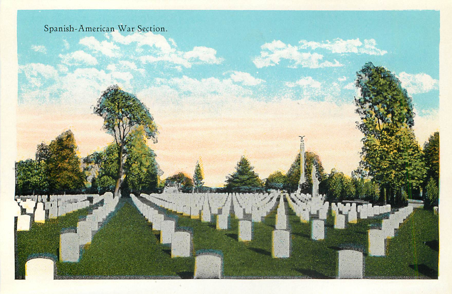 CPM Tomb of Unknown Soldier Spanish American War Section — Rückseite