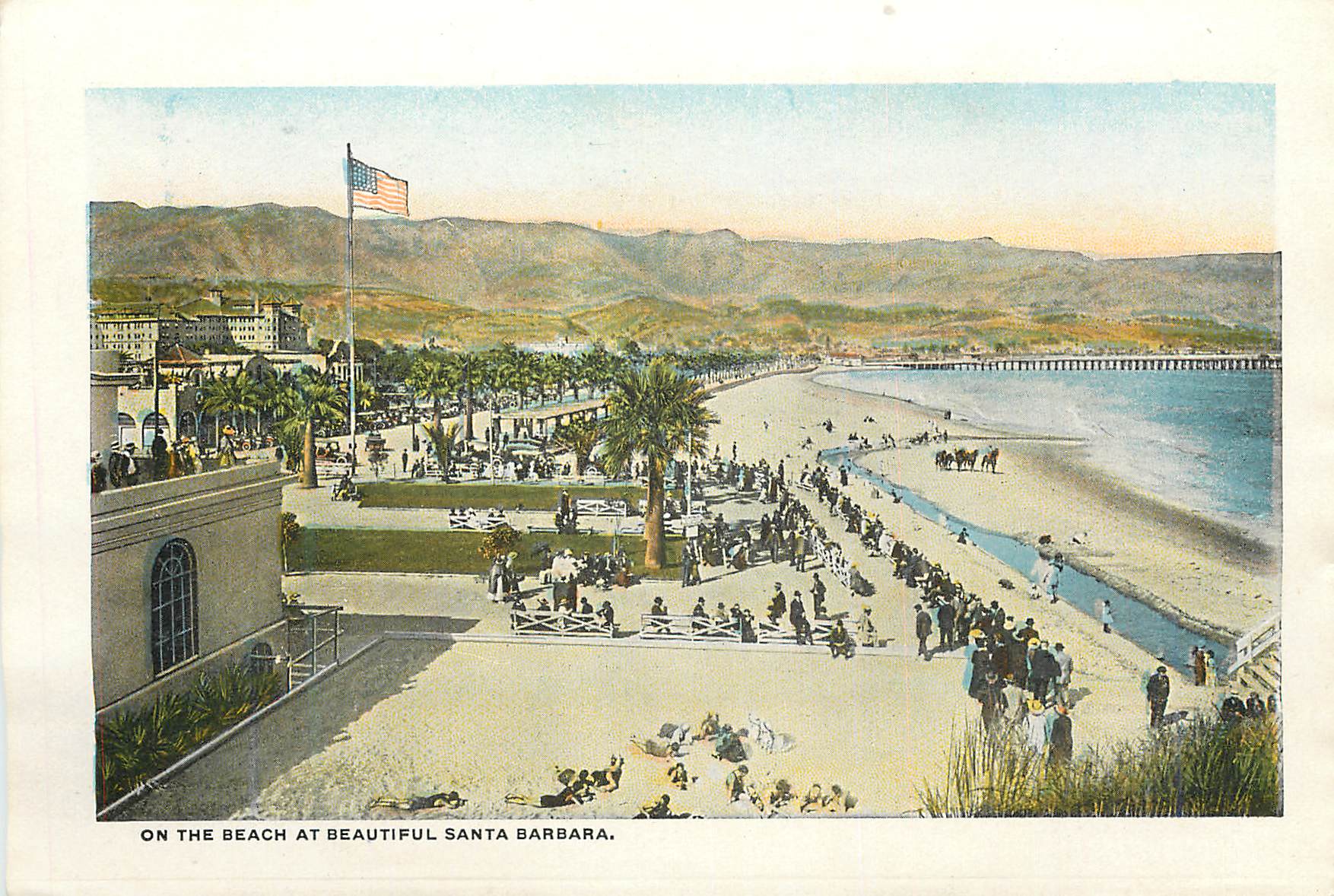 CPM On the Beach at Beautiful Santa Barbara Santa Barbara Bay 