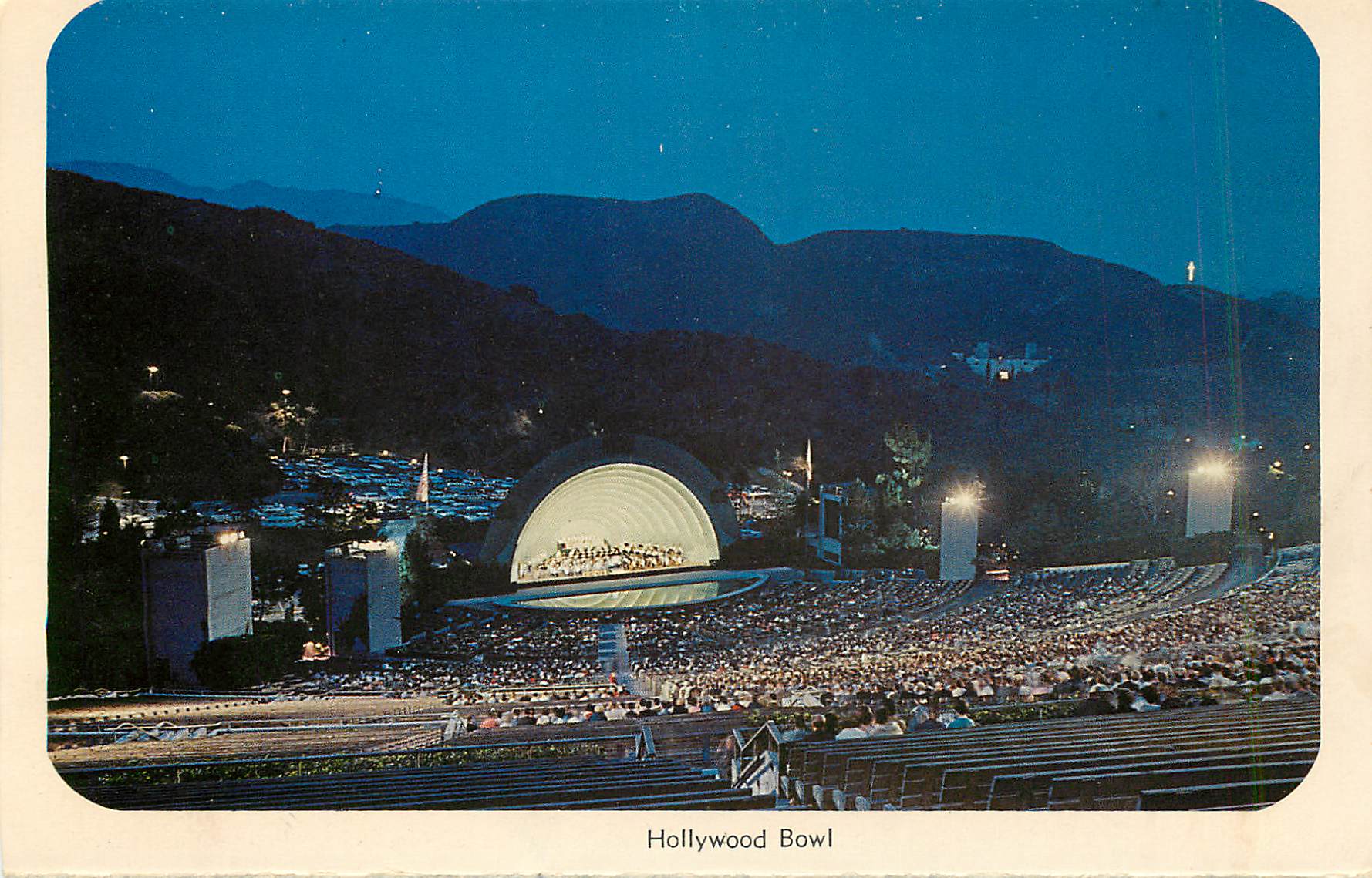 CPM Long Beach One of the longest Beaches in California Hollywood Bowl — Rückseite