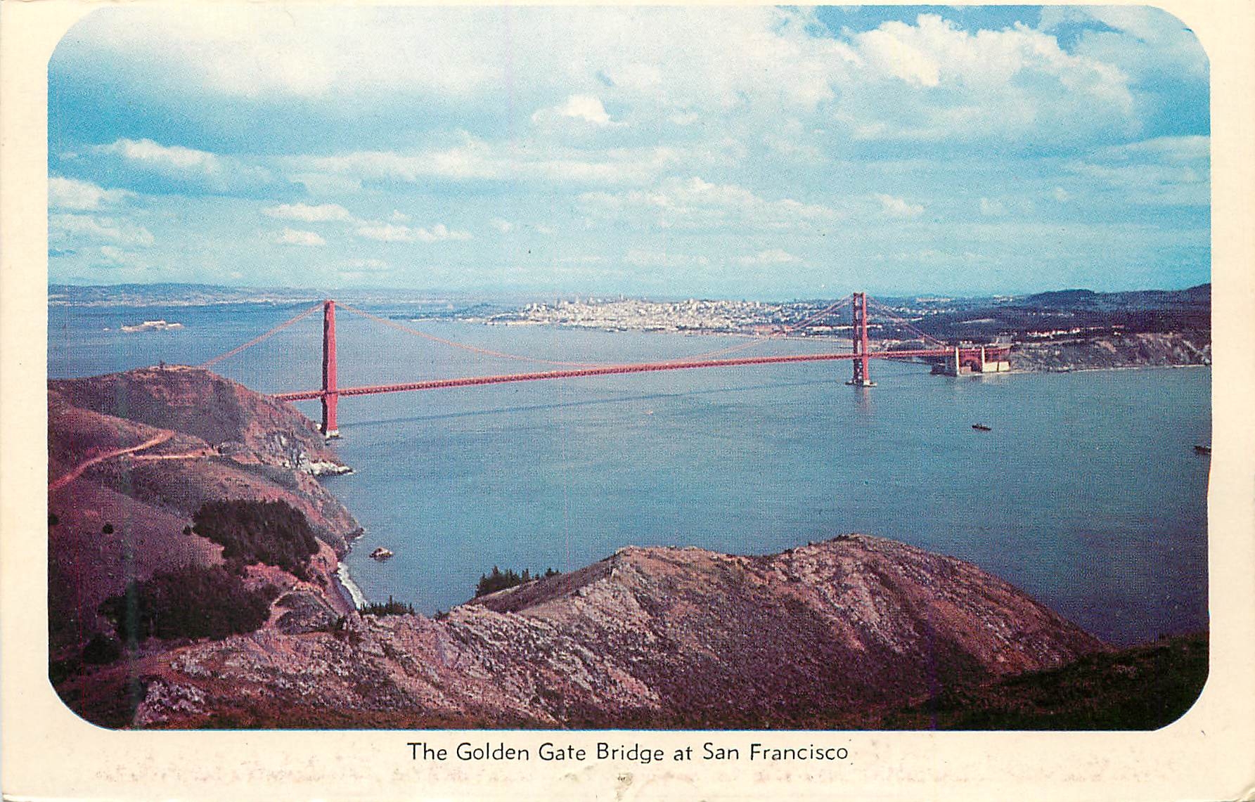CPM The Golden Gate Bridge at San Francisco On the Pacific Coast Near Monterey