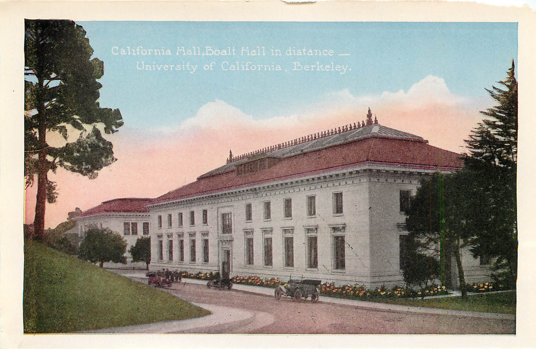 CPM Post Office Building Berkeley Cal California Hall Boalt Hall in Distance University of California Berkeley — Back