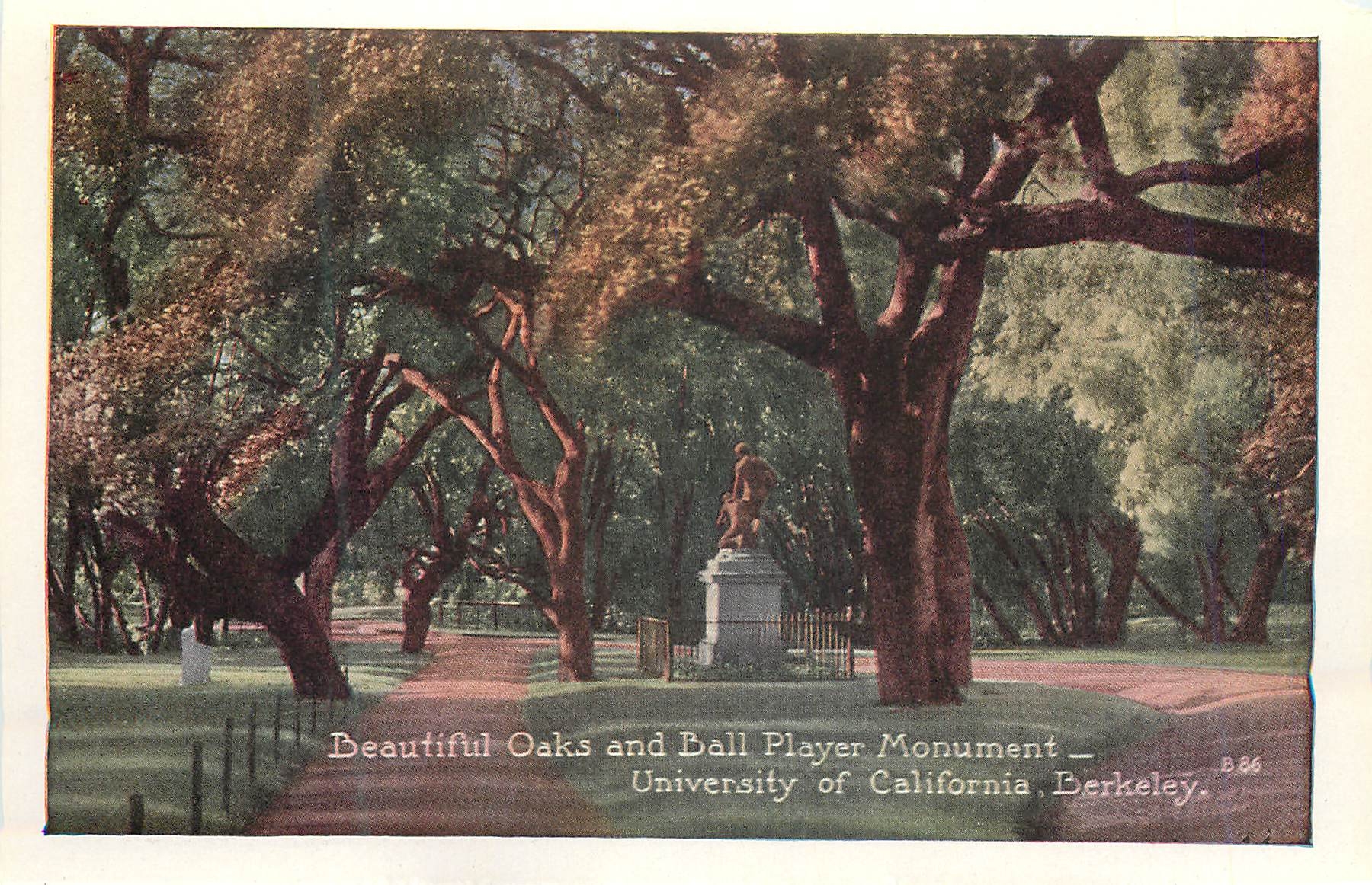 CPM Beautiful Oaks and Ball player Monument University of California Berkeley Hearst Greek Amphitheatre University of Ca