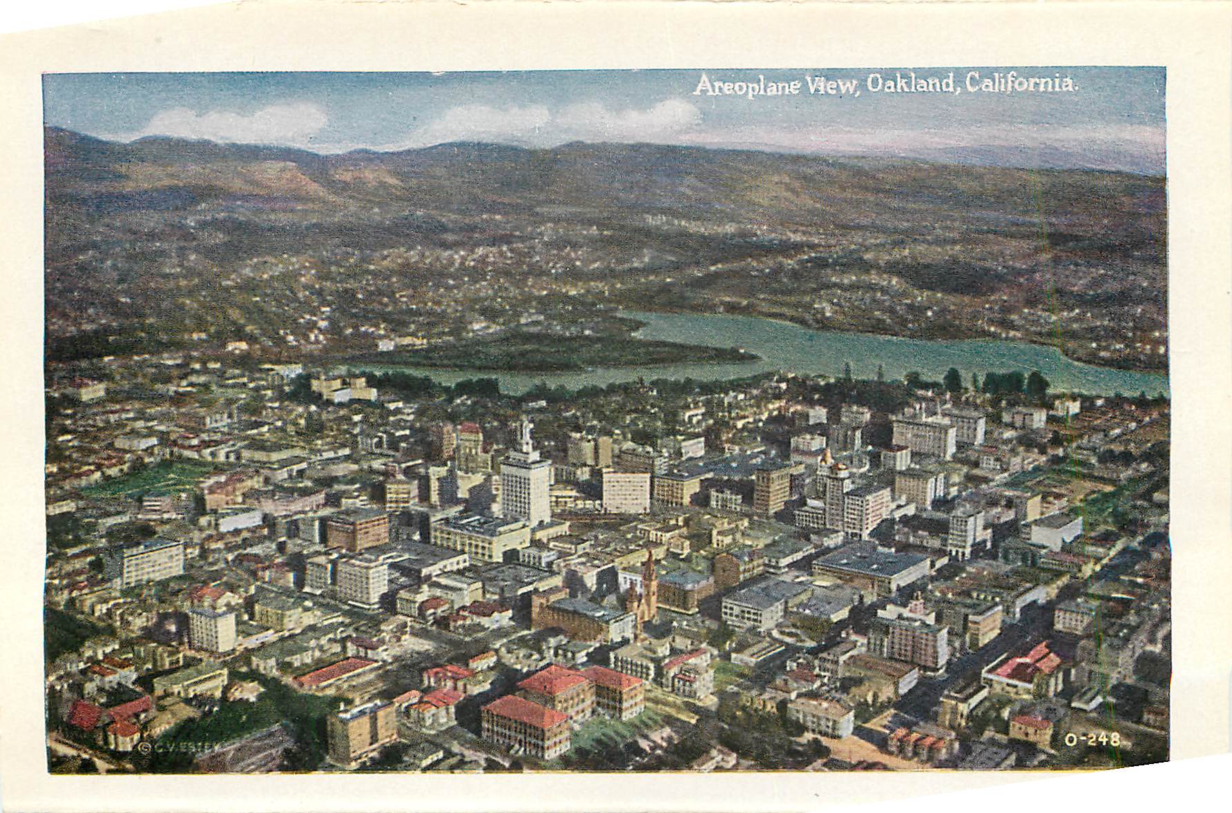 CPM Sequoia Park Oakland California Aeroplane View Oakland California — Rückseite