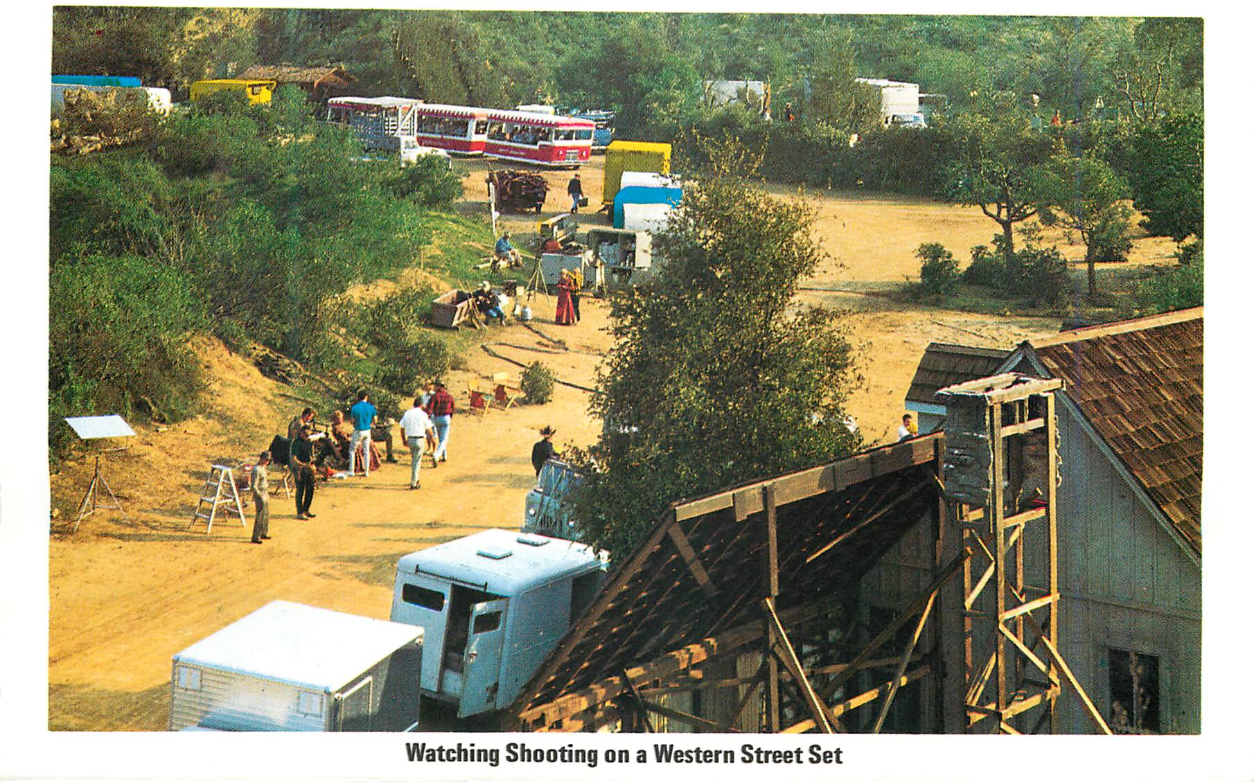 CPM Watching Shooting on a Western Street Set The Phantom and his Visiting Friends