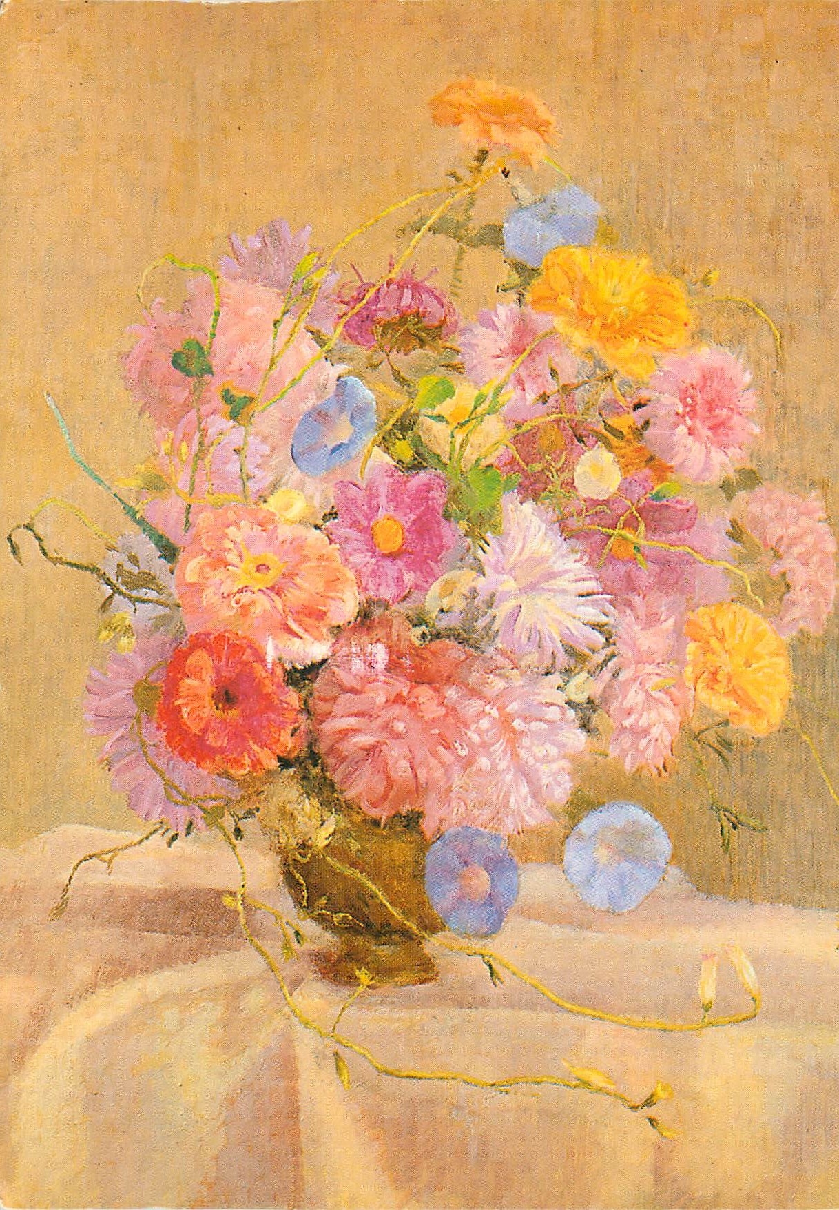 CPM Bouquet aux Reines Marguerites
