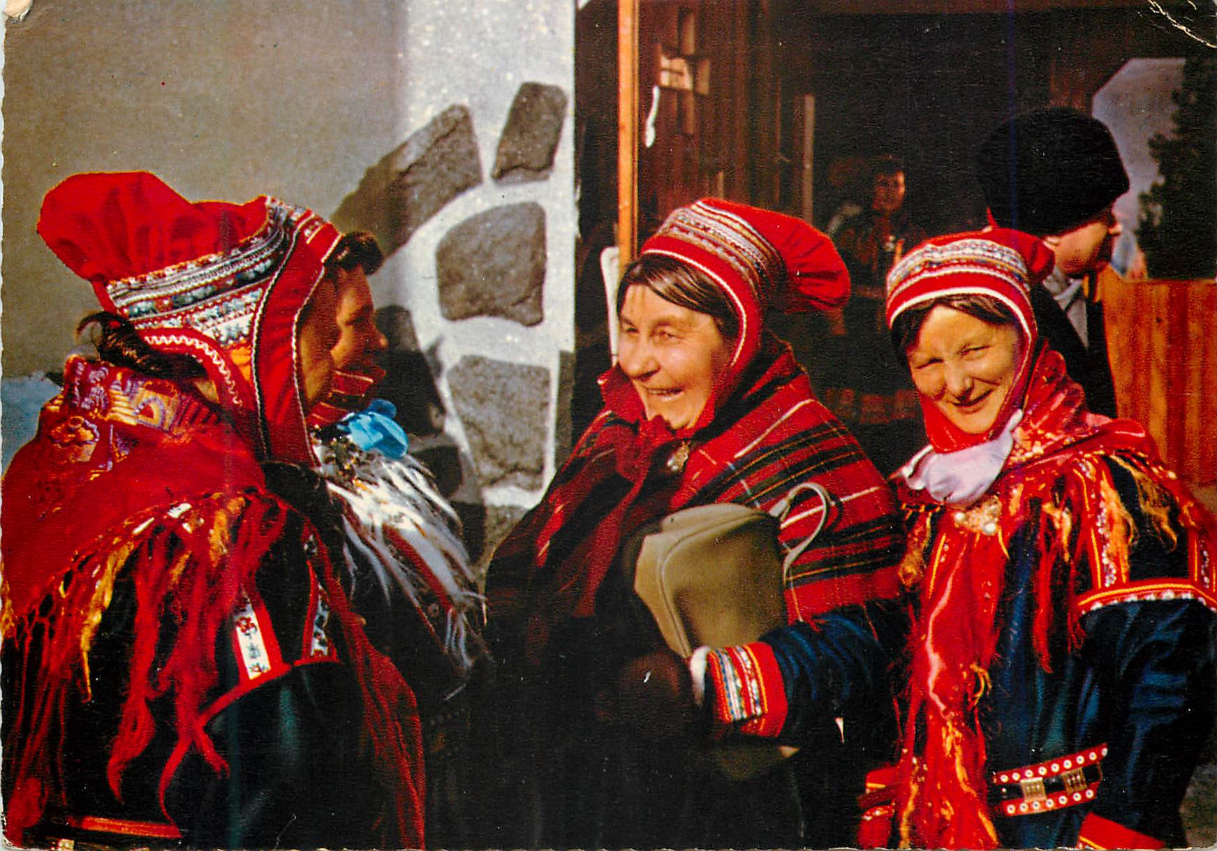 CPM Finnish Lapland Lappish Women on the Church Yard