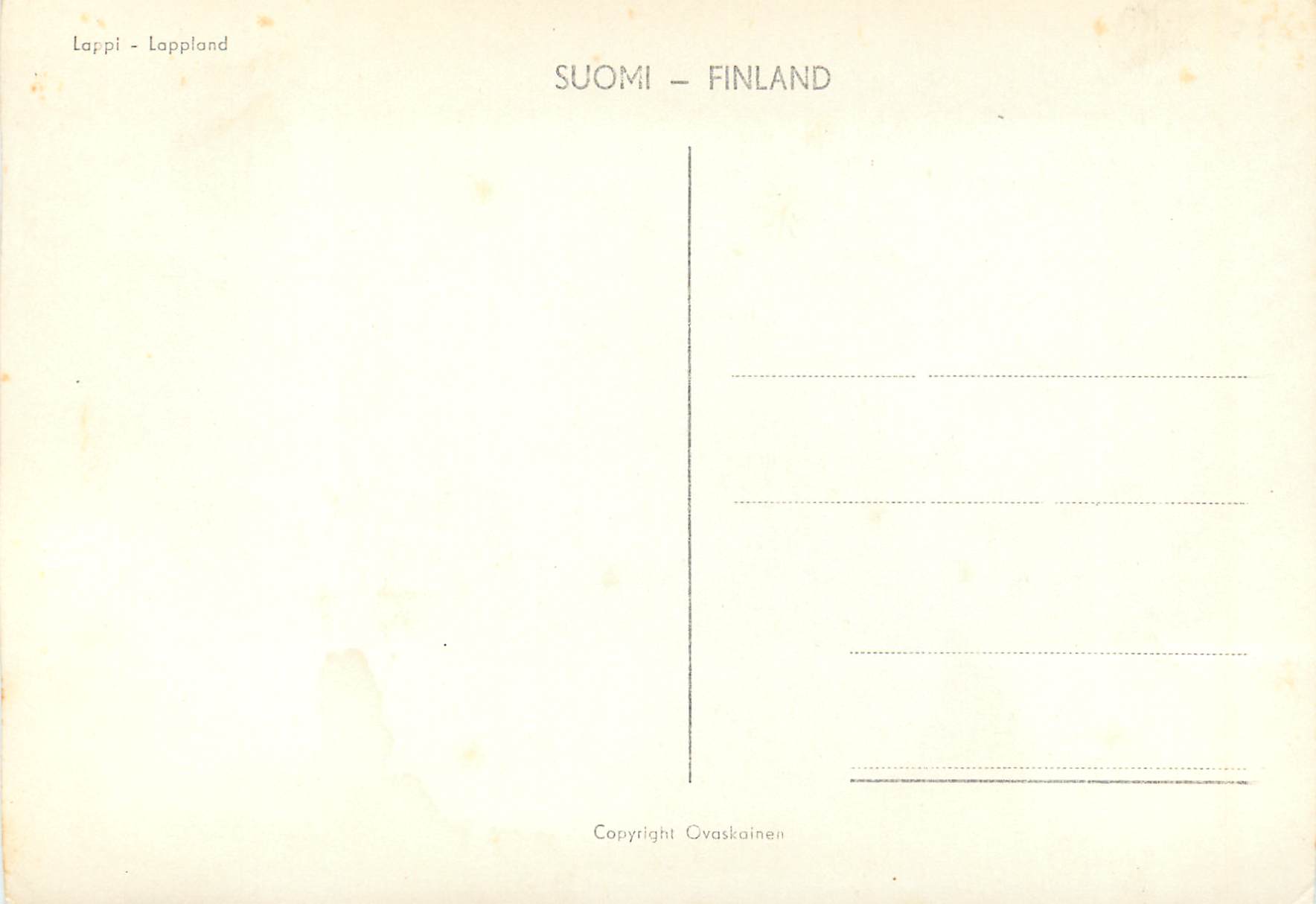 CPM Lappi Lapland Suomi Finland Rennes — Rückseite