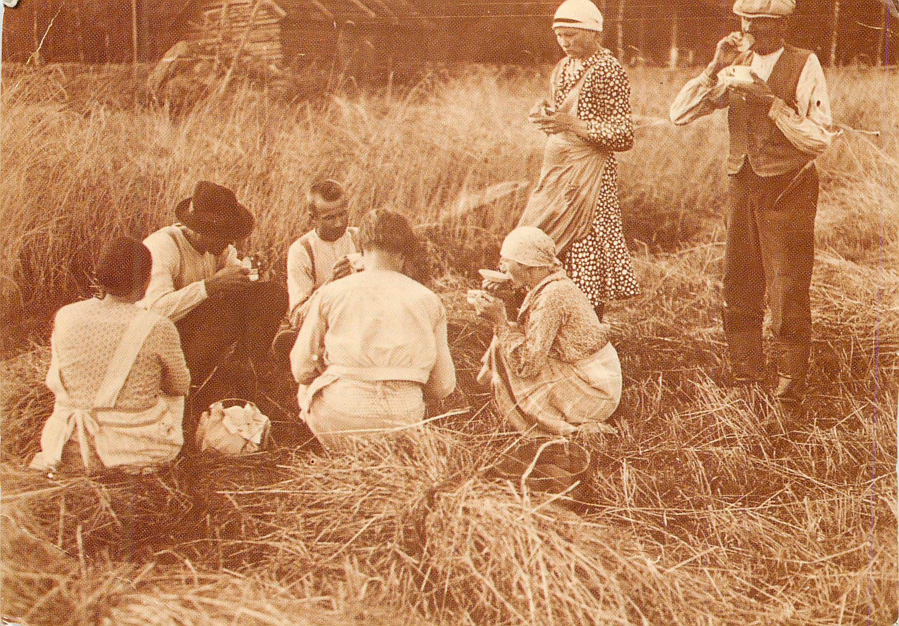 CPM Harvesters having coffee West Finland 1930's