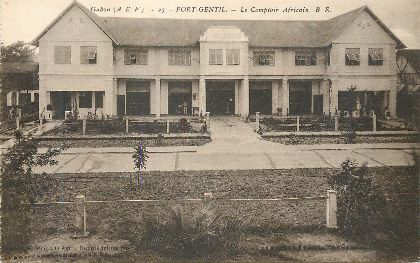 CPA Gabon (AEF) Port Gentil Le Comptoir Africain
