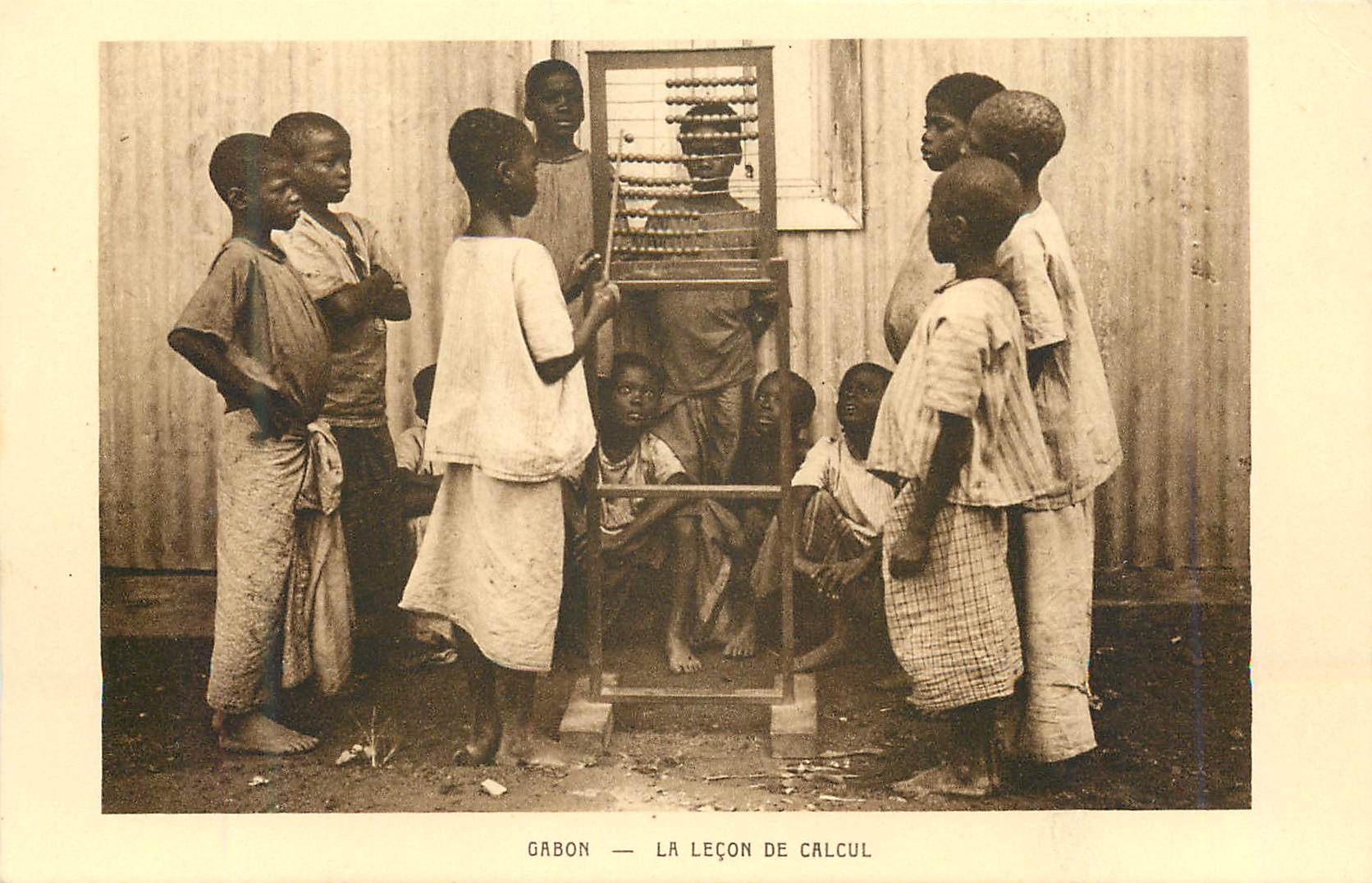 CPA Gabon La lecon de Calcul Enfants