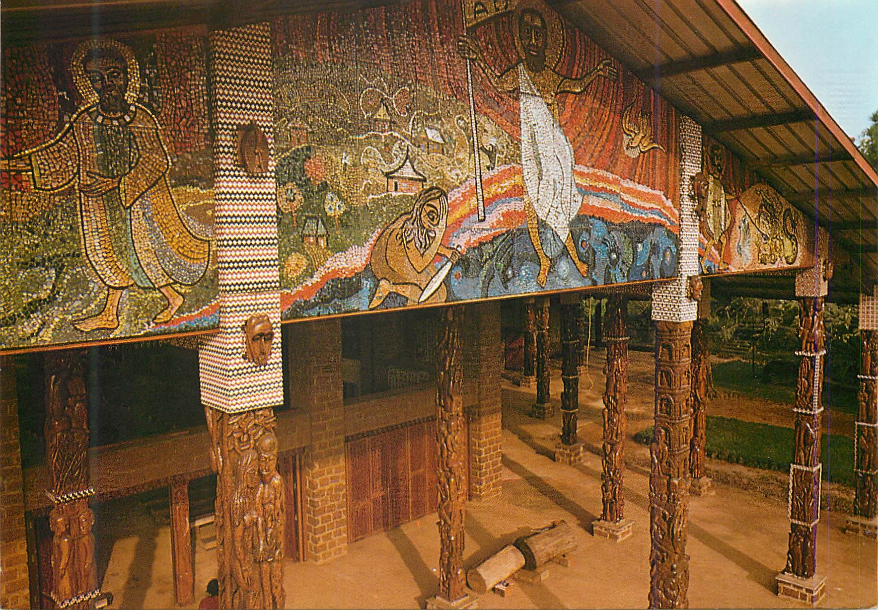 CPM Libreville Gabon Eglise St Michel de N'Kembo Mosaique Annonciation Resurrection