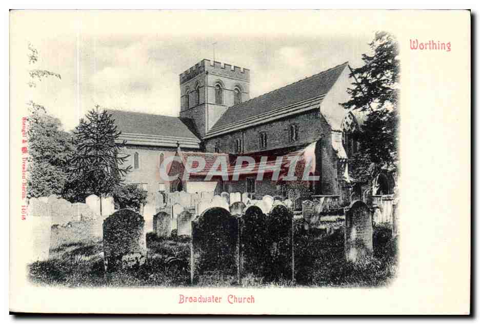 Worthing England- Broadwater Church -CPA