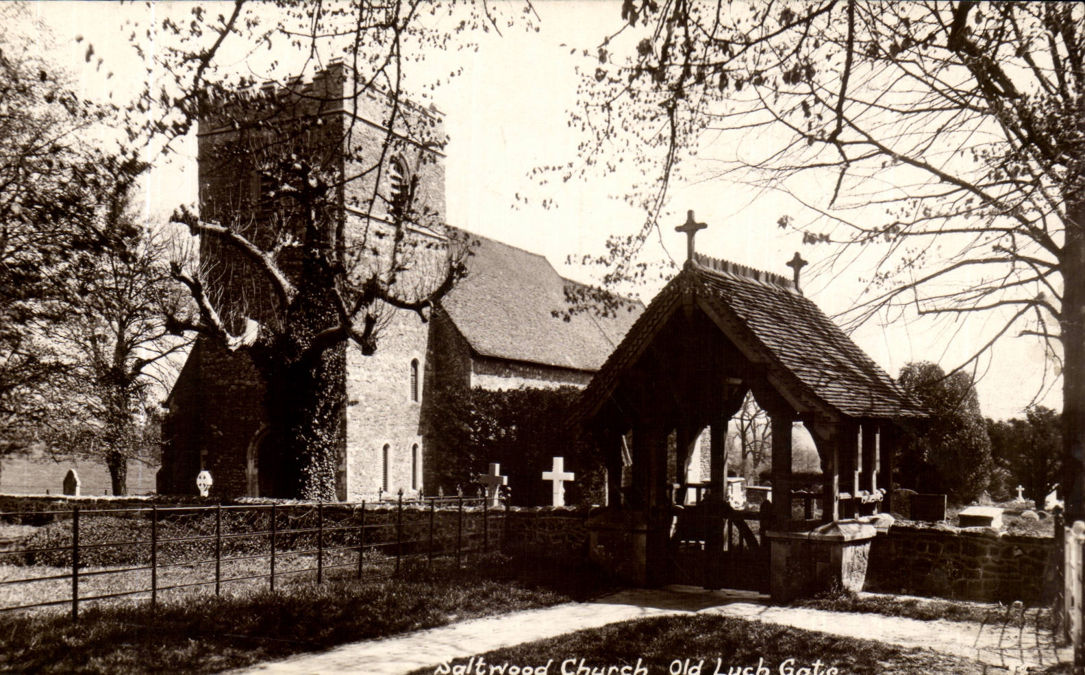 Kent- Saltwood Church-Old Lych Gate -CPA