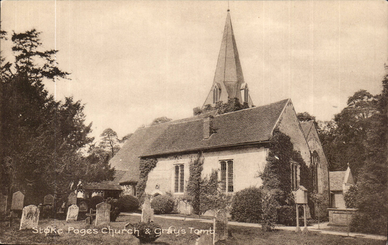 Buckinghamshire-England-Angleterre- Stoke Poges Church and Gray's Tomb -CPA
