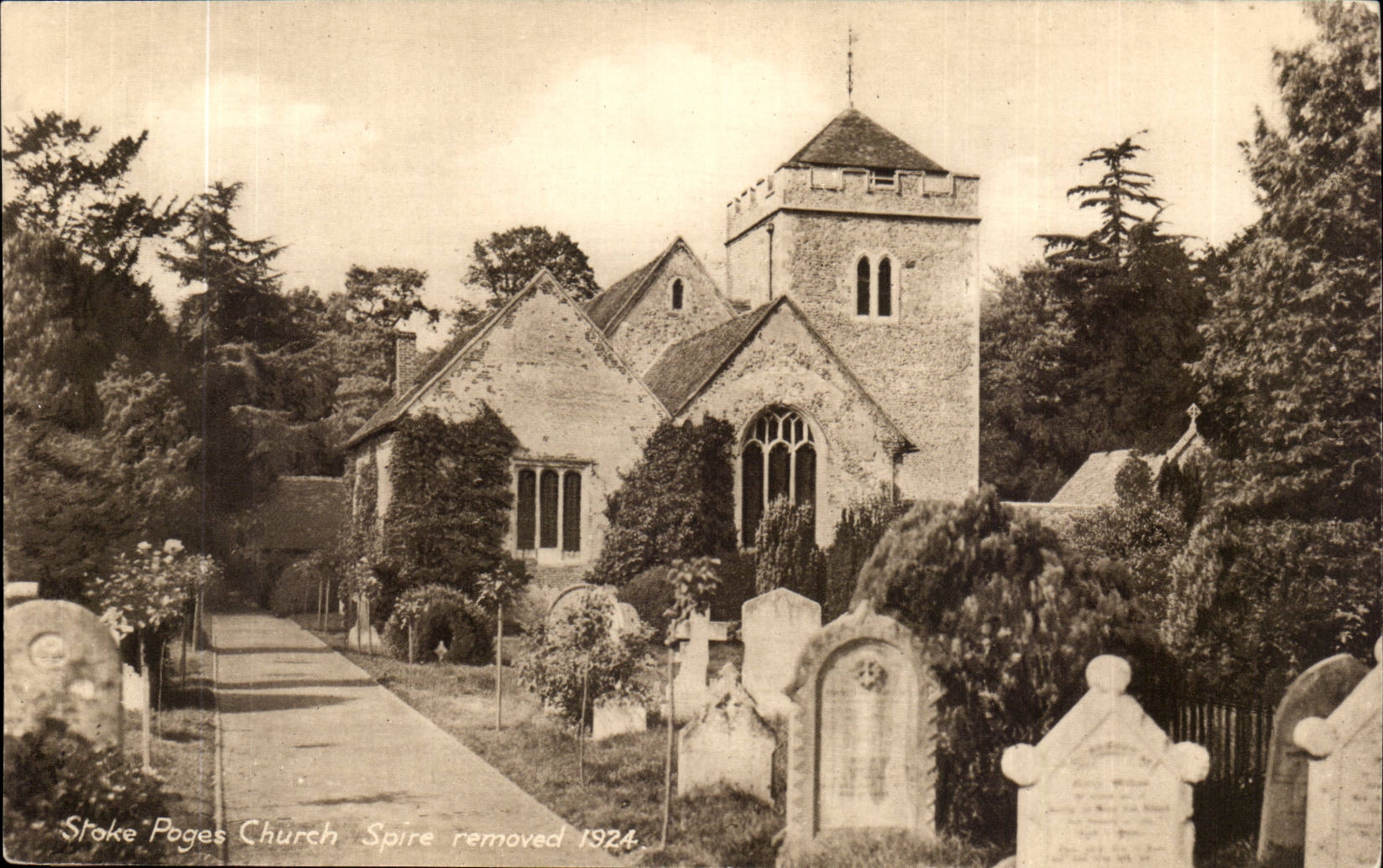 England-Angletrees- Buckinghamshire- Stoke Poges Church- Spire Removed 1924