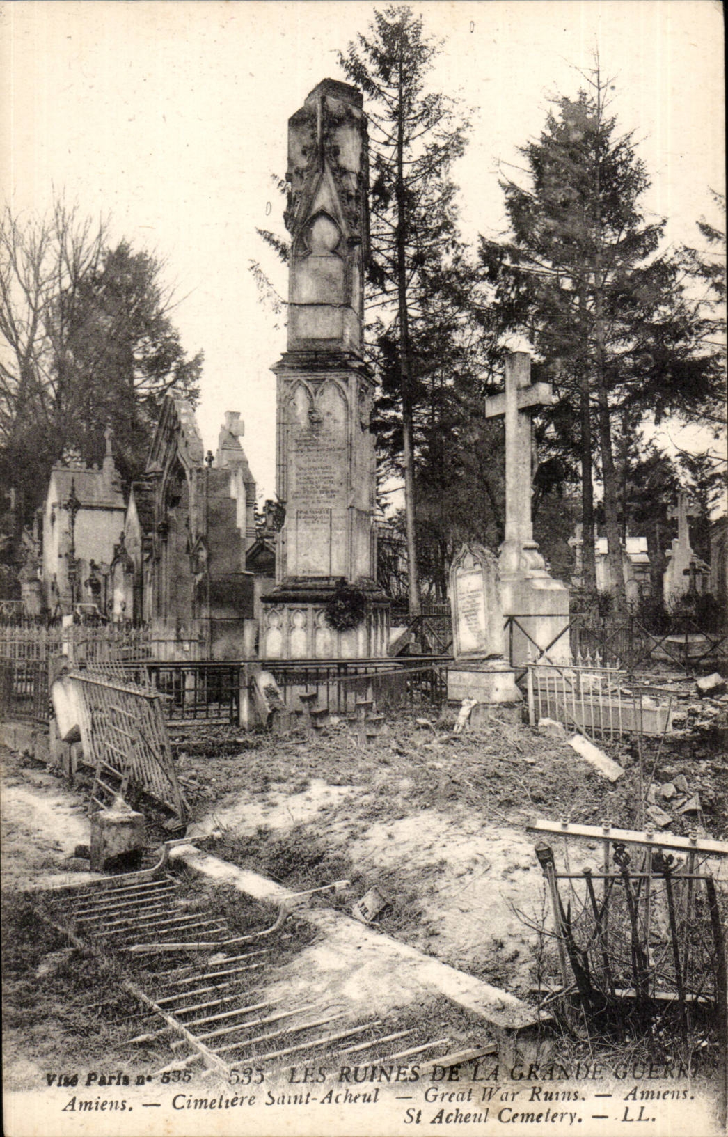 Saint-Acheul-Amiens-Cimetiere Les Ruines De La Grand Guerre-Great War Ruins -CPA