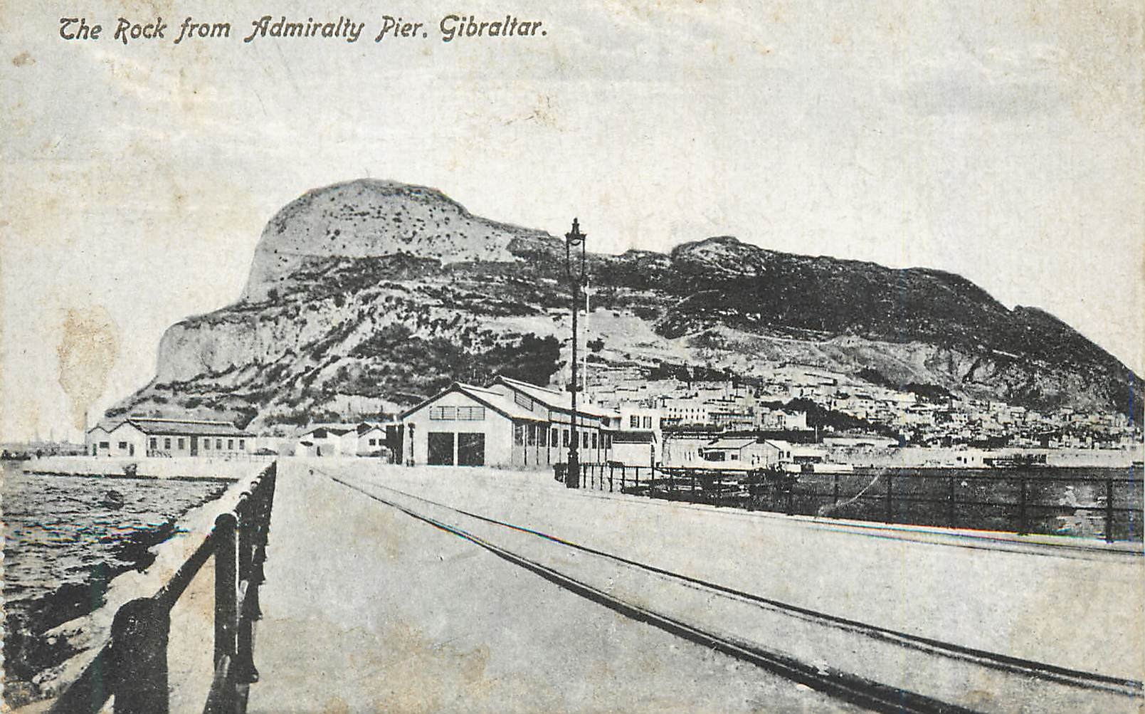 CPA The Rock From Admiralty Pier Gibraltar