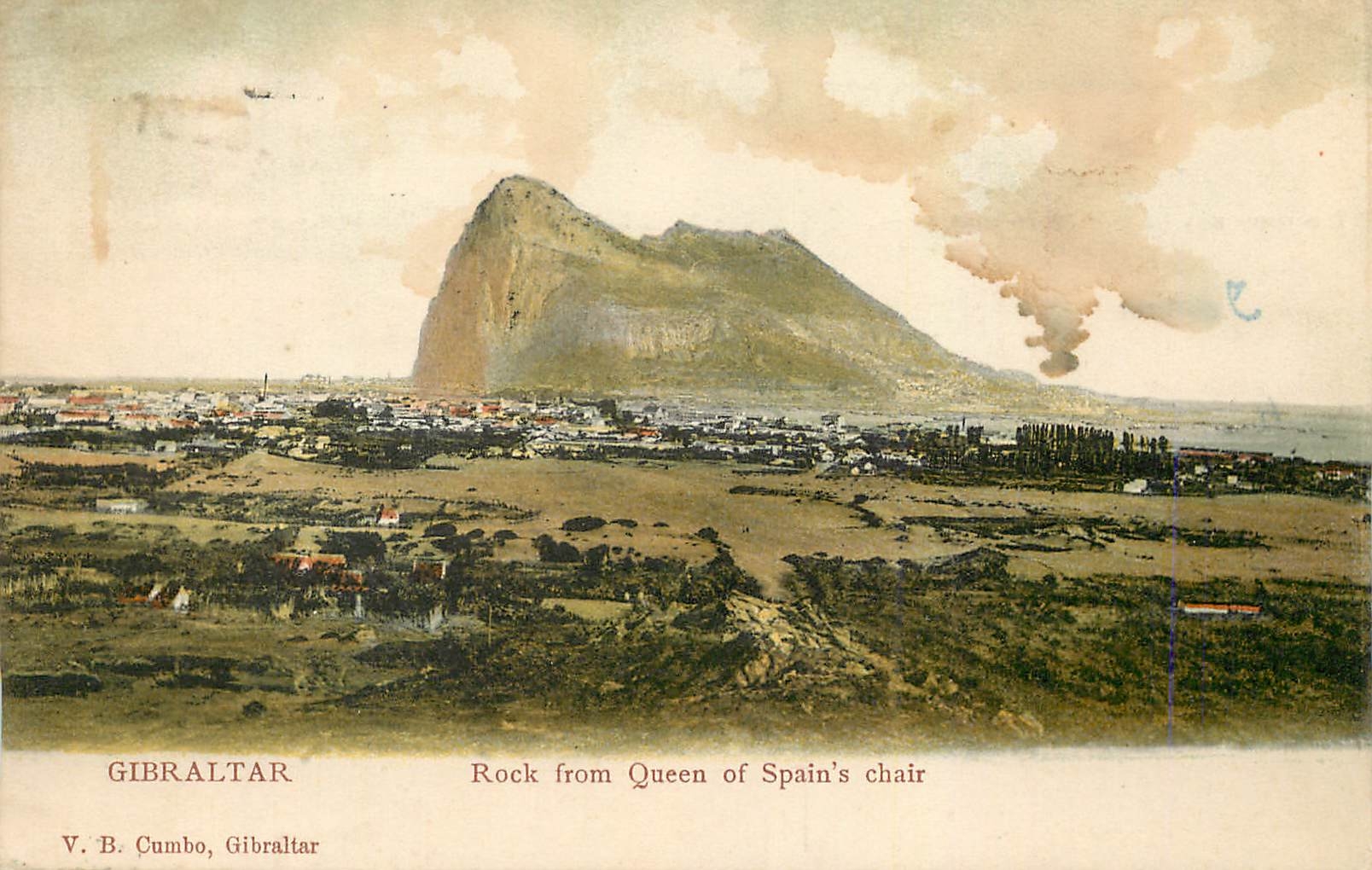 CPA Gibraltar Rock From Queen of Spain's Chair